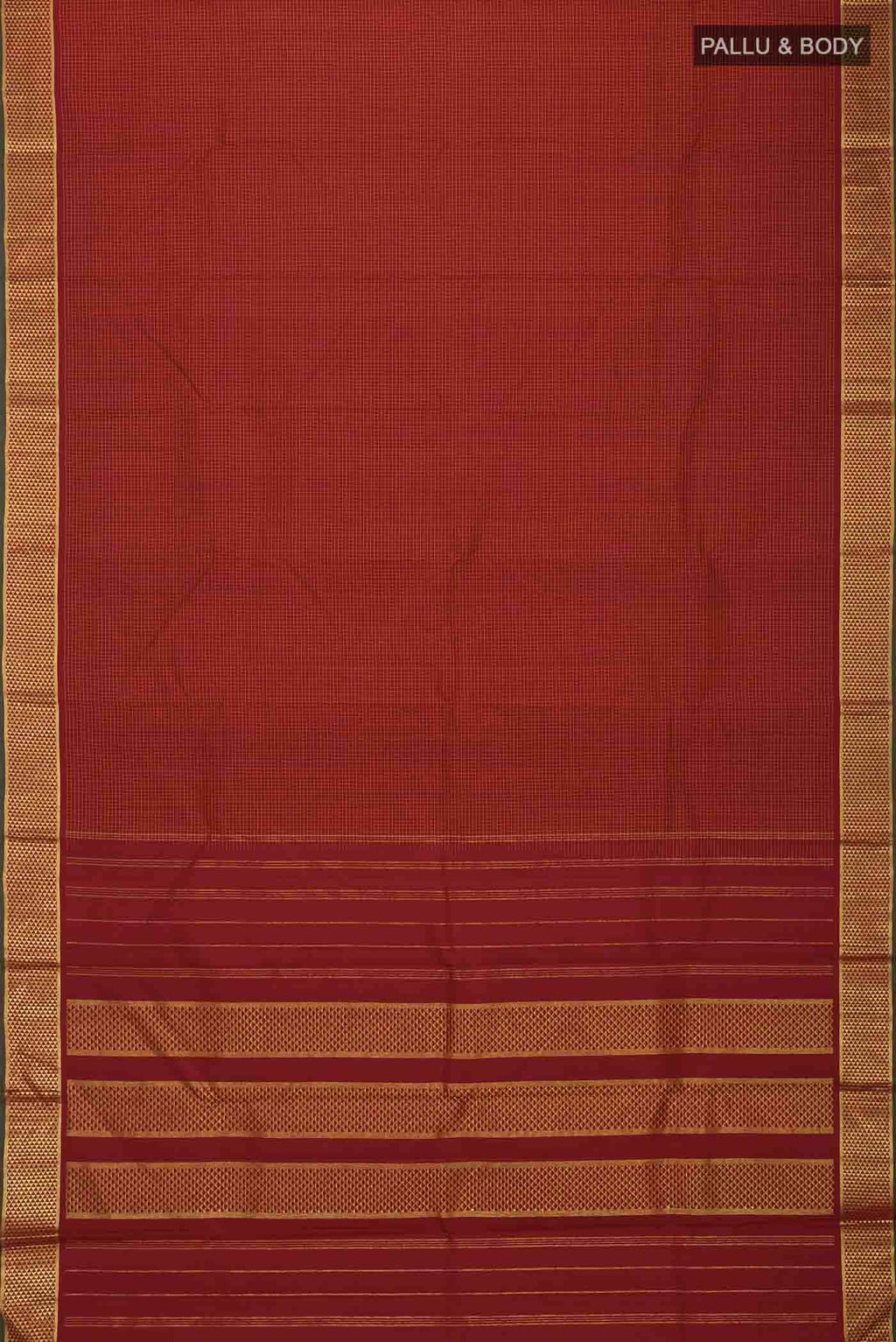 Maroon Kanchipuram Silk Saree