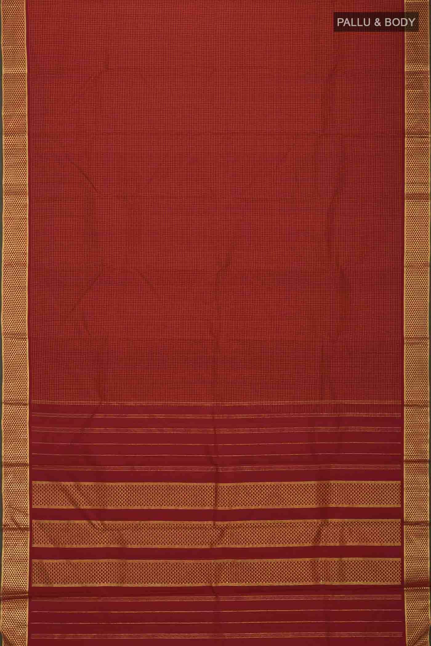 Maroon Kanchipuram Silk Saree