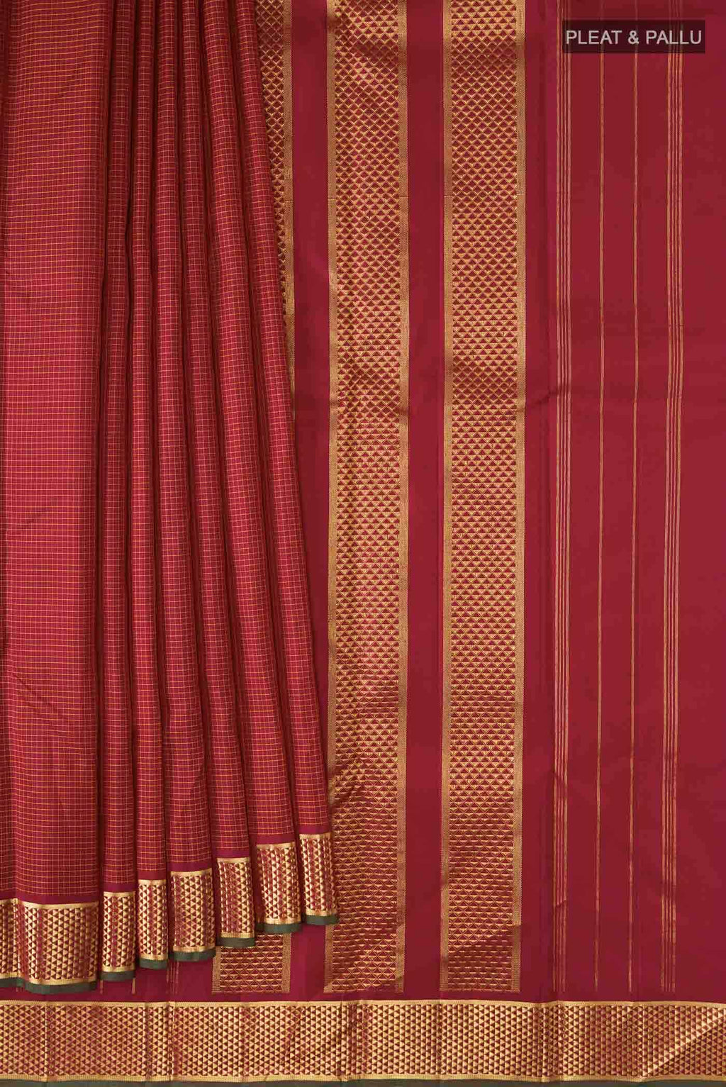 Maroon Kanchipuram Silk Saree