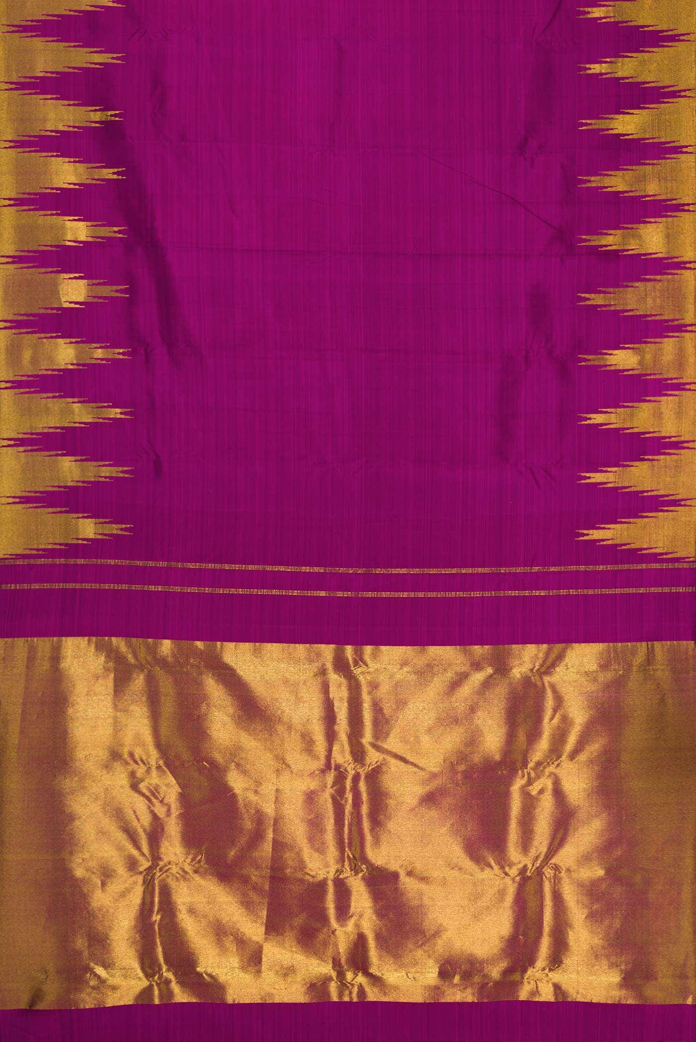 Pure Silk Pure Zari Purple Dual Tone Kanchipuram Saree