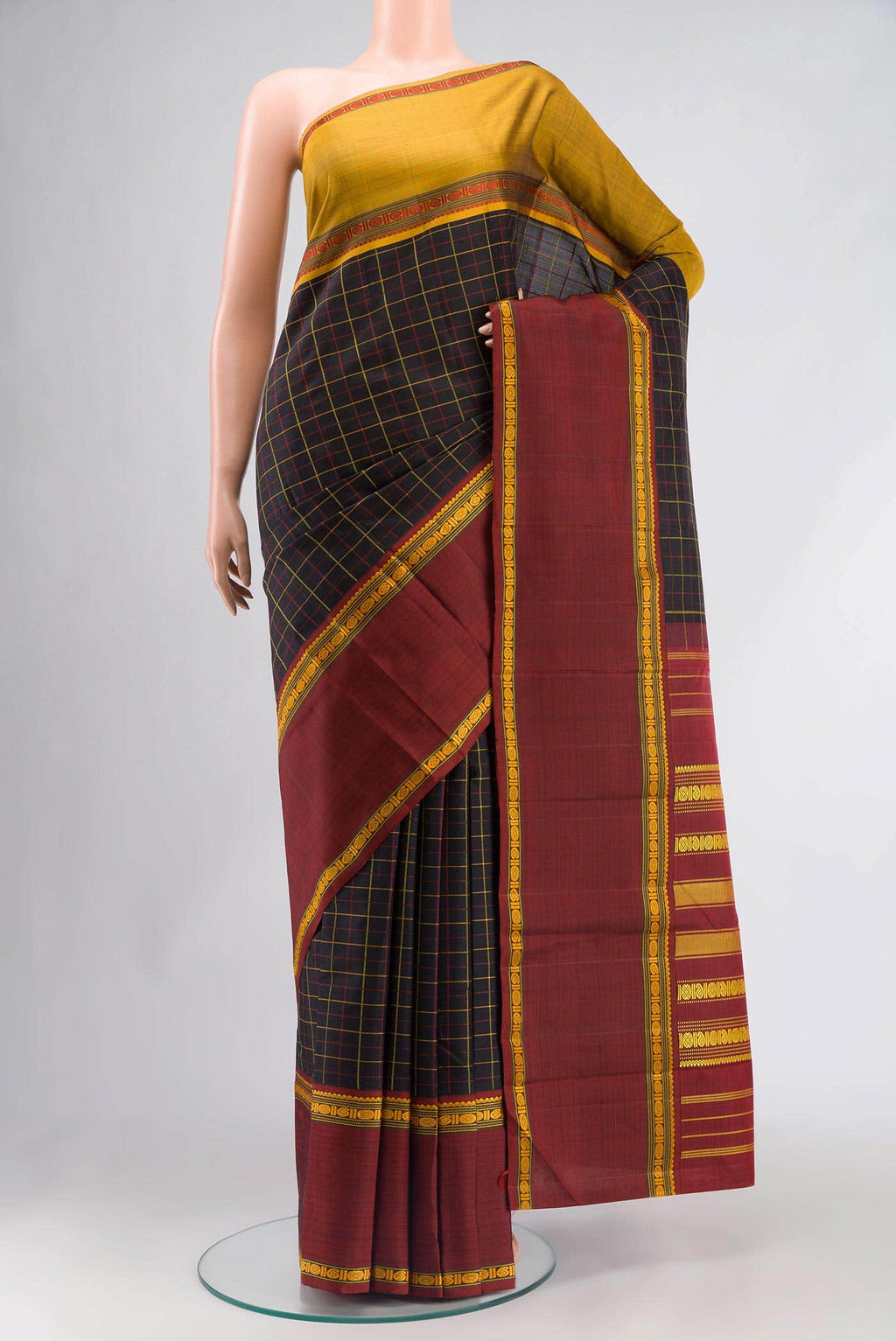 Black Kanchipuram Silk Saree