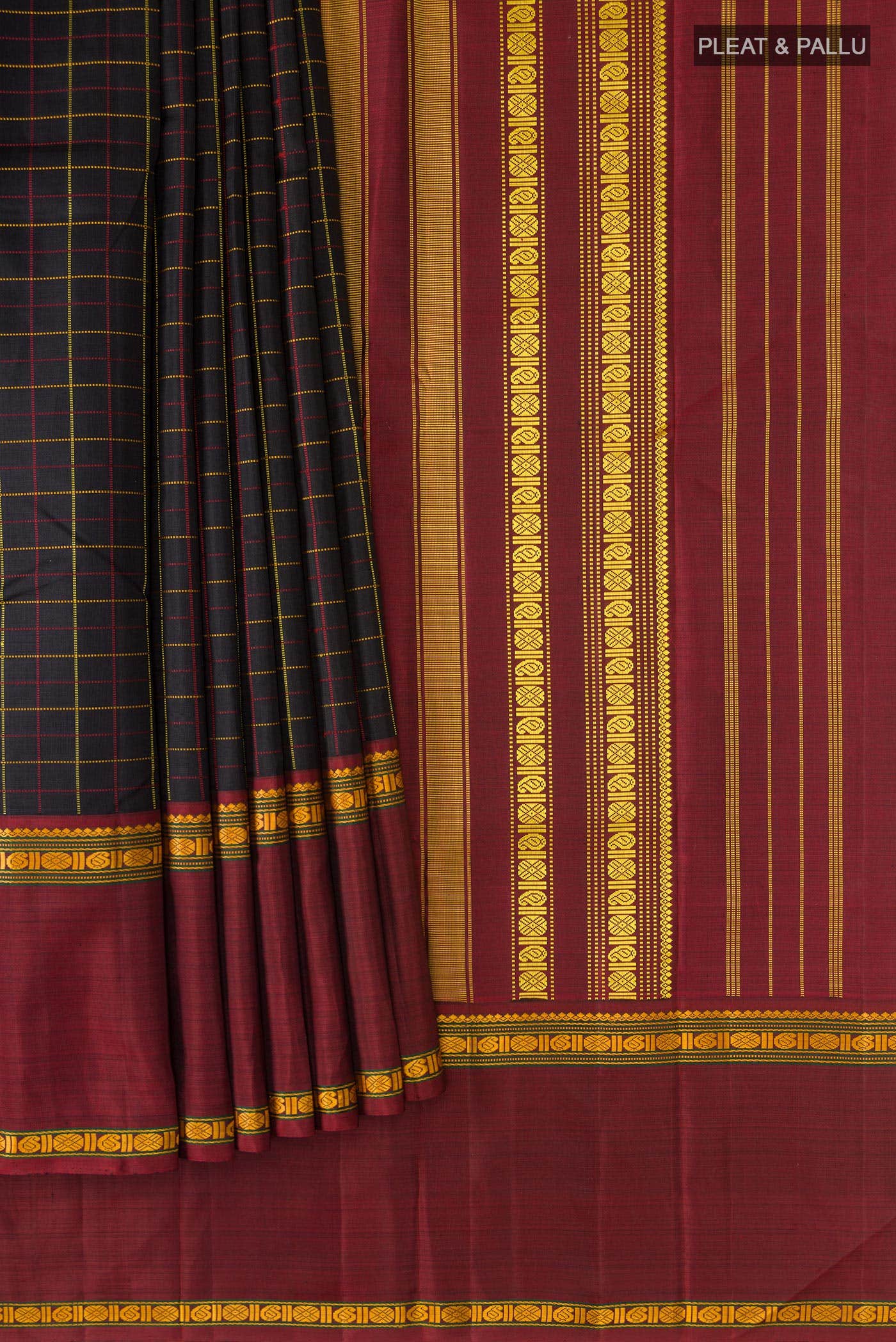 Black Kanchipuram Silk Saree