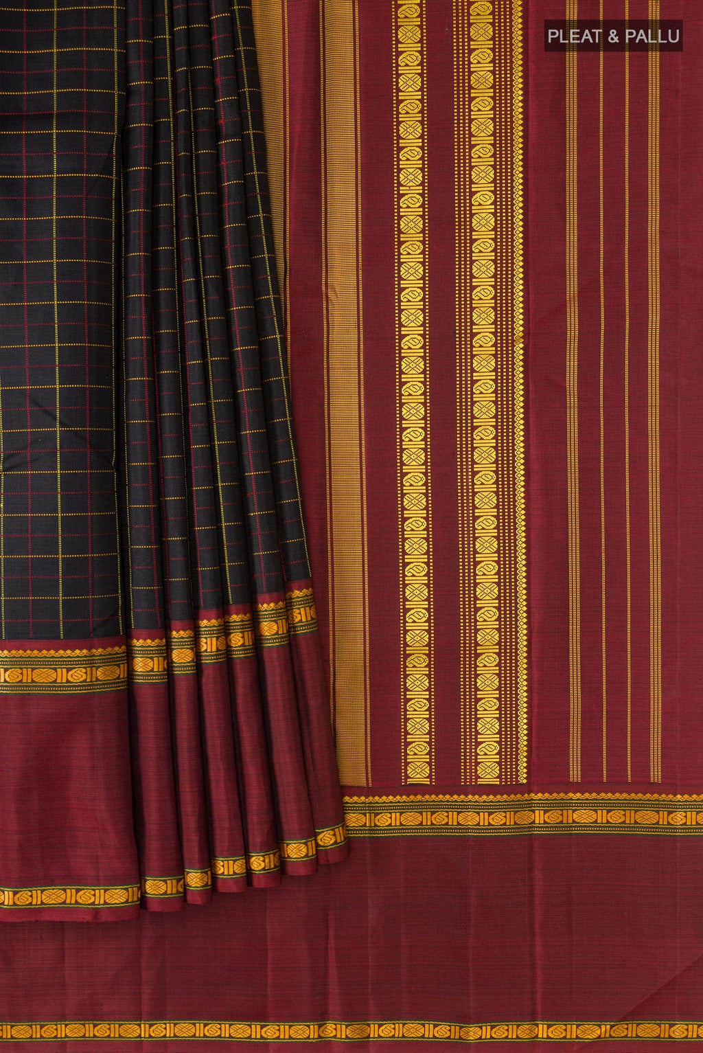 Black Kanchipuram Silk Saree