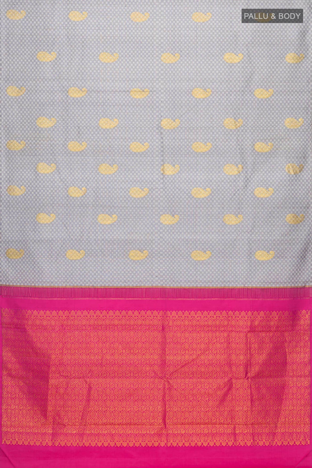 Grey Kanchipuram Silk Saree