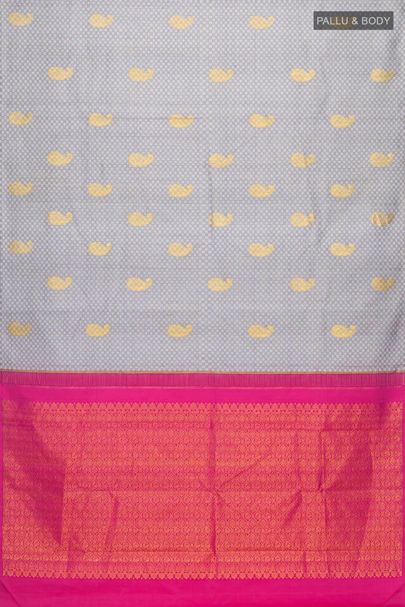 Grey Kanchipuram Silk Saree