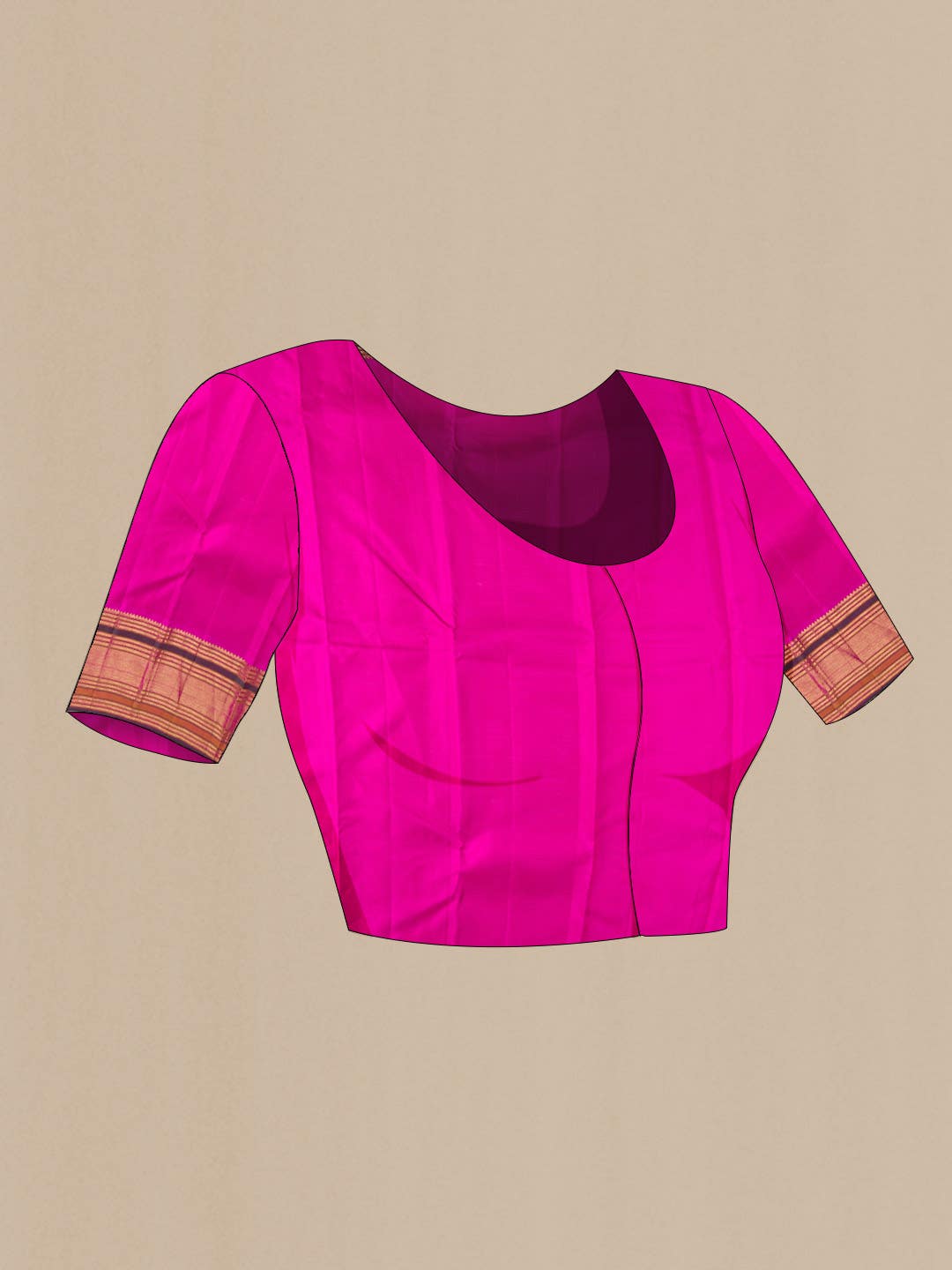 Pink Kanchipuram Silk Saree