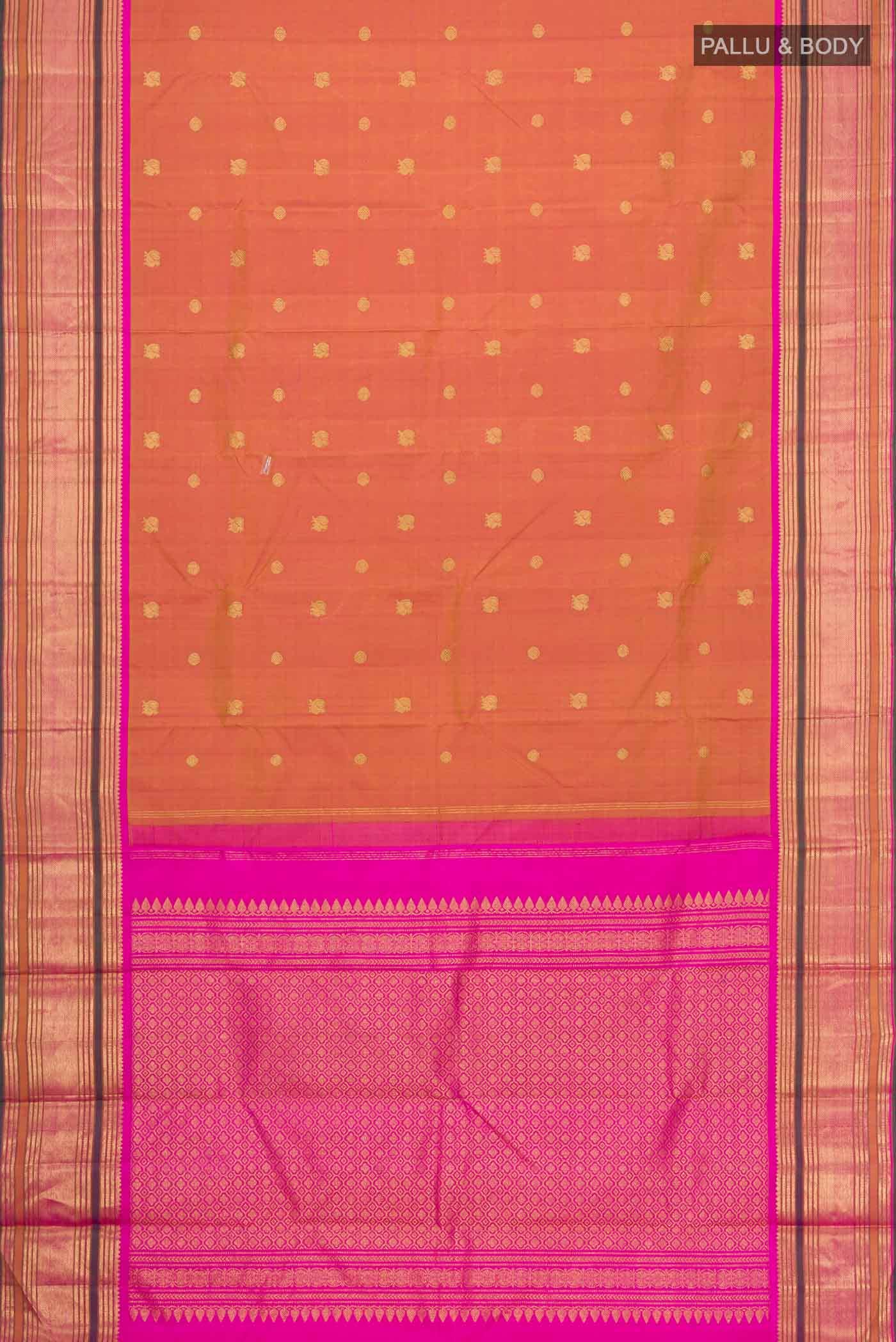 Pink Kanchipuram Silk Saree