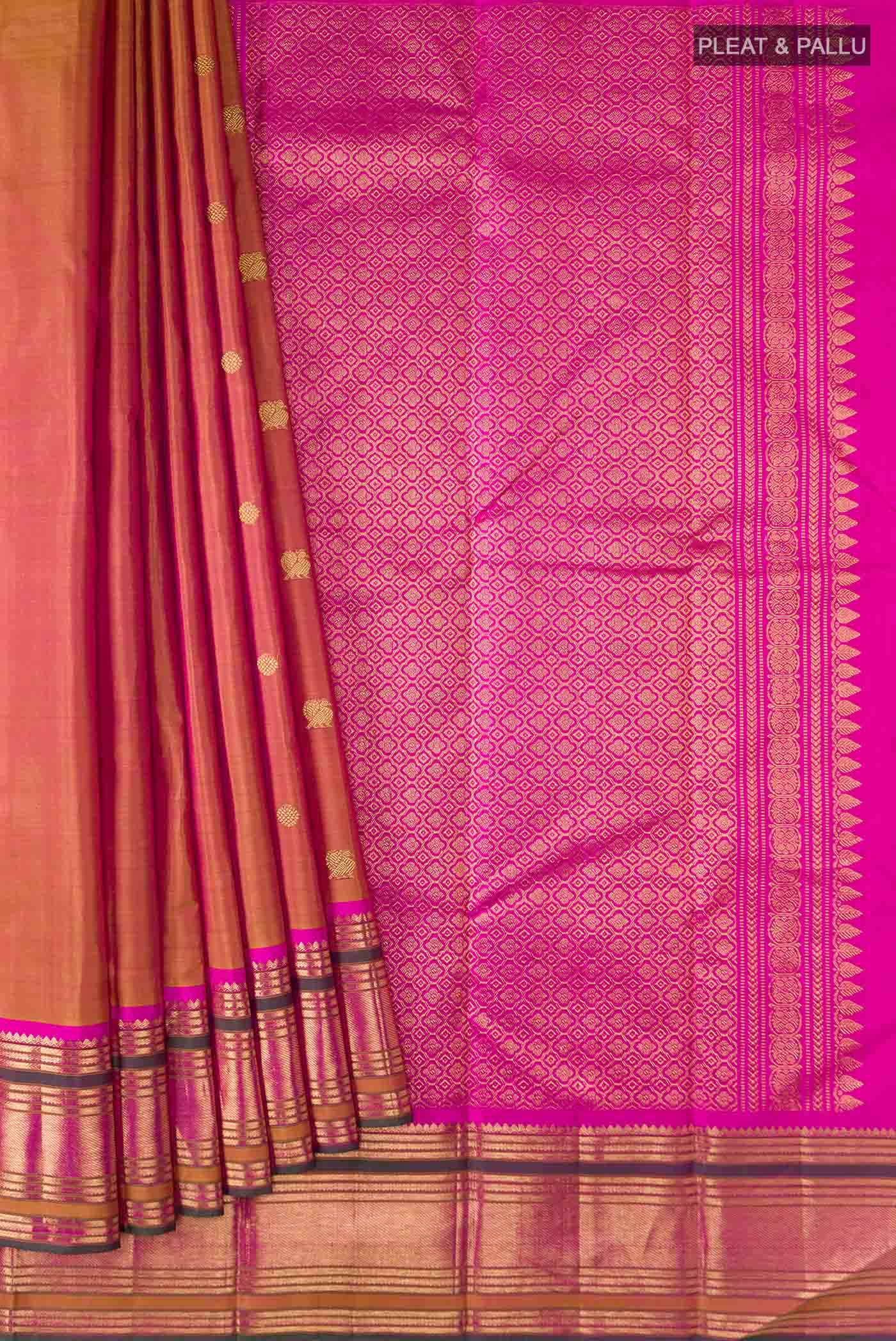 Pink Kanchipuram Silk Saree