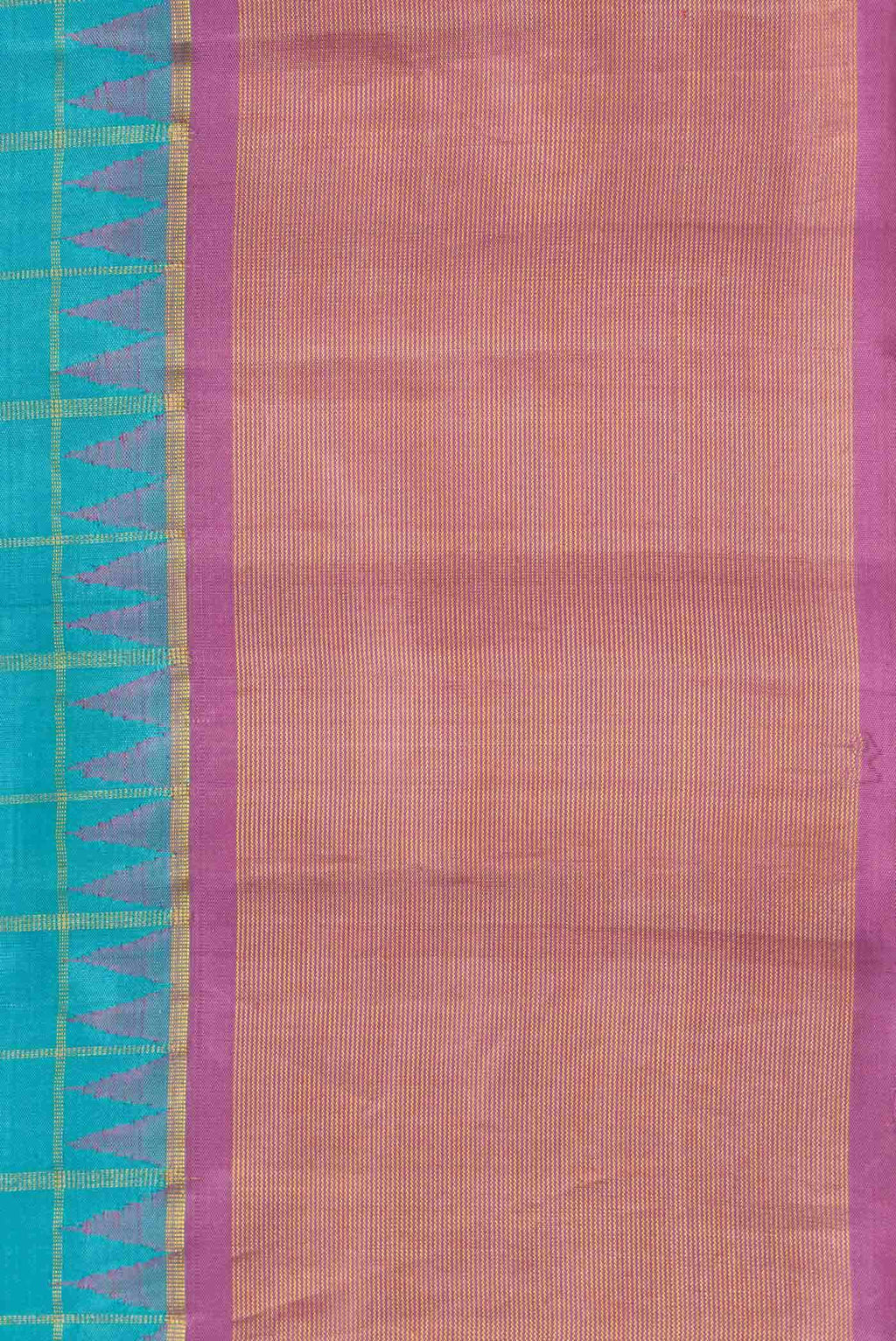 Pure Silk Pure Zari Sky Blue Dual Tone Kanchipuram Saree