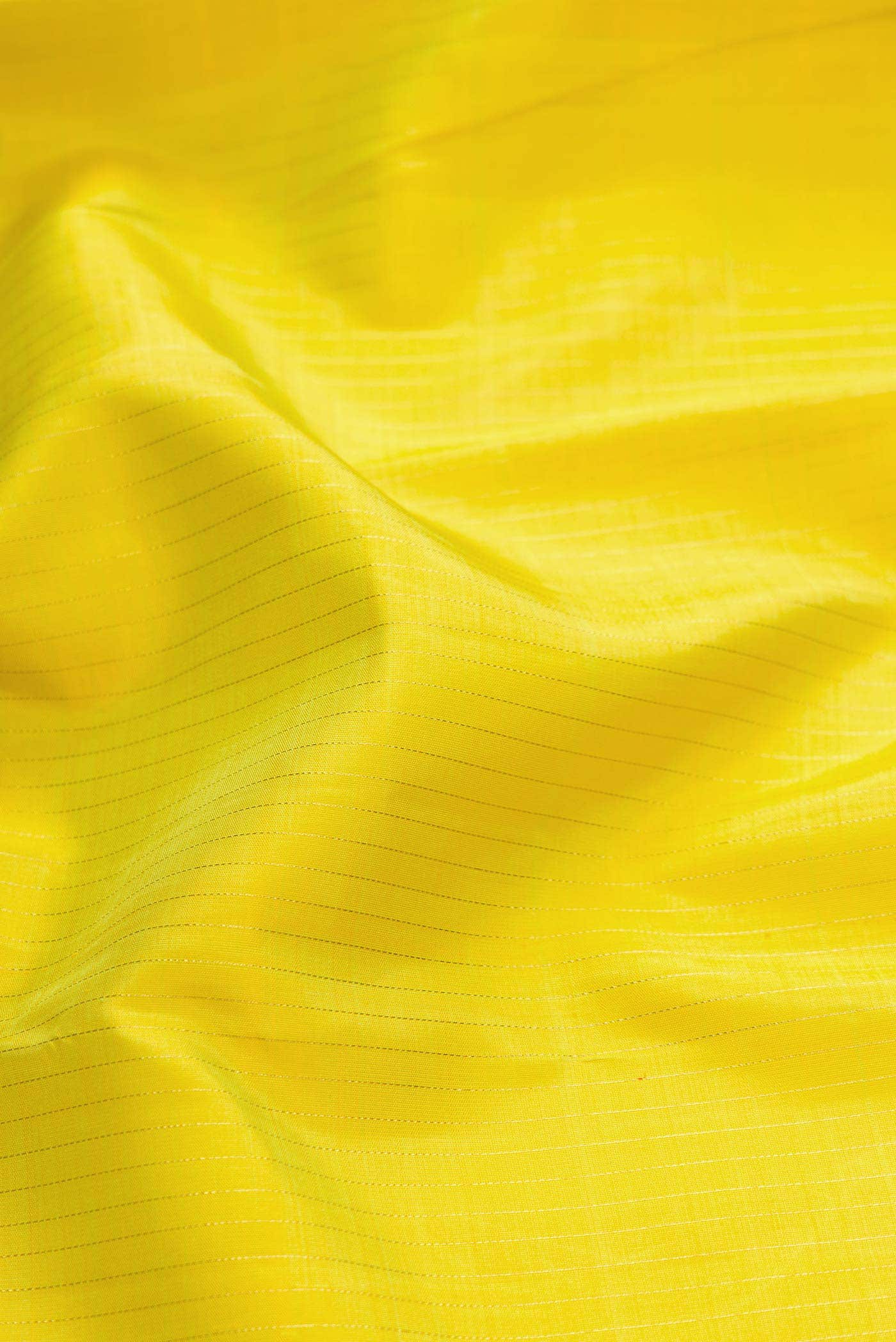 Pure Silk Pure Zari Lemon Yellow Dual Tone Kanchipuram Saree