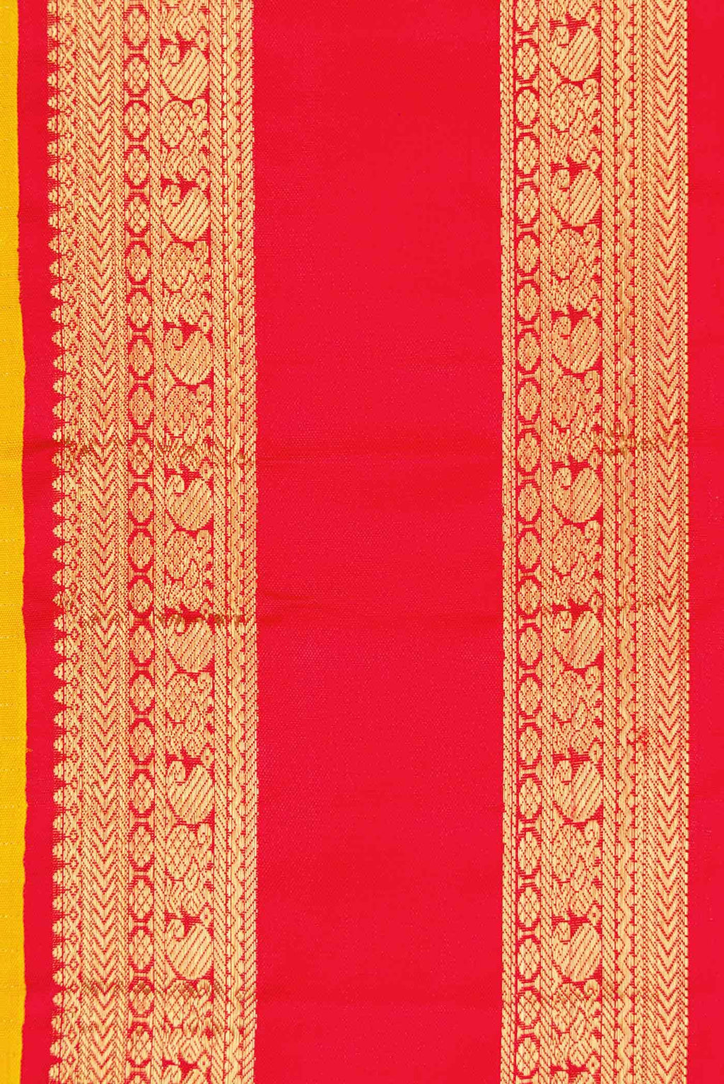 Pure Silk Pure Zari Yellow Dual Tone Kanchipuram Saree