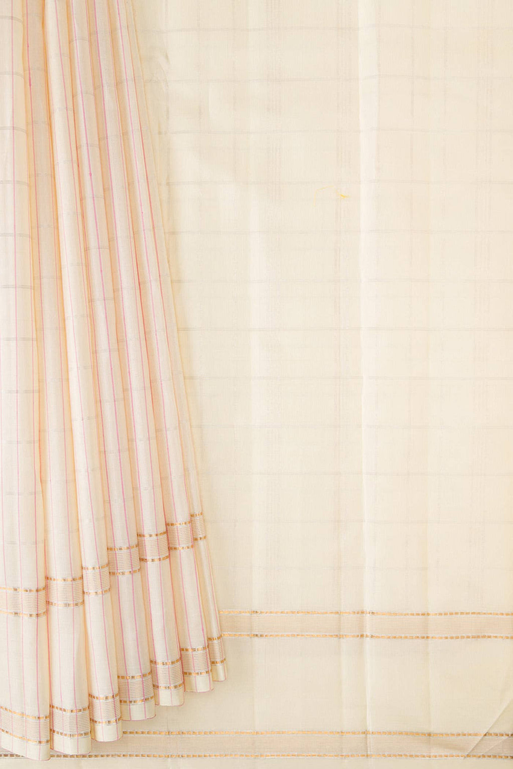 Pure Silk Pure Zari Sandal Dual Tone Kanchipuram Saree