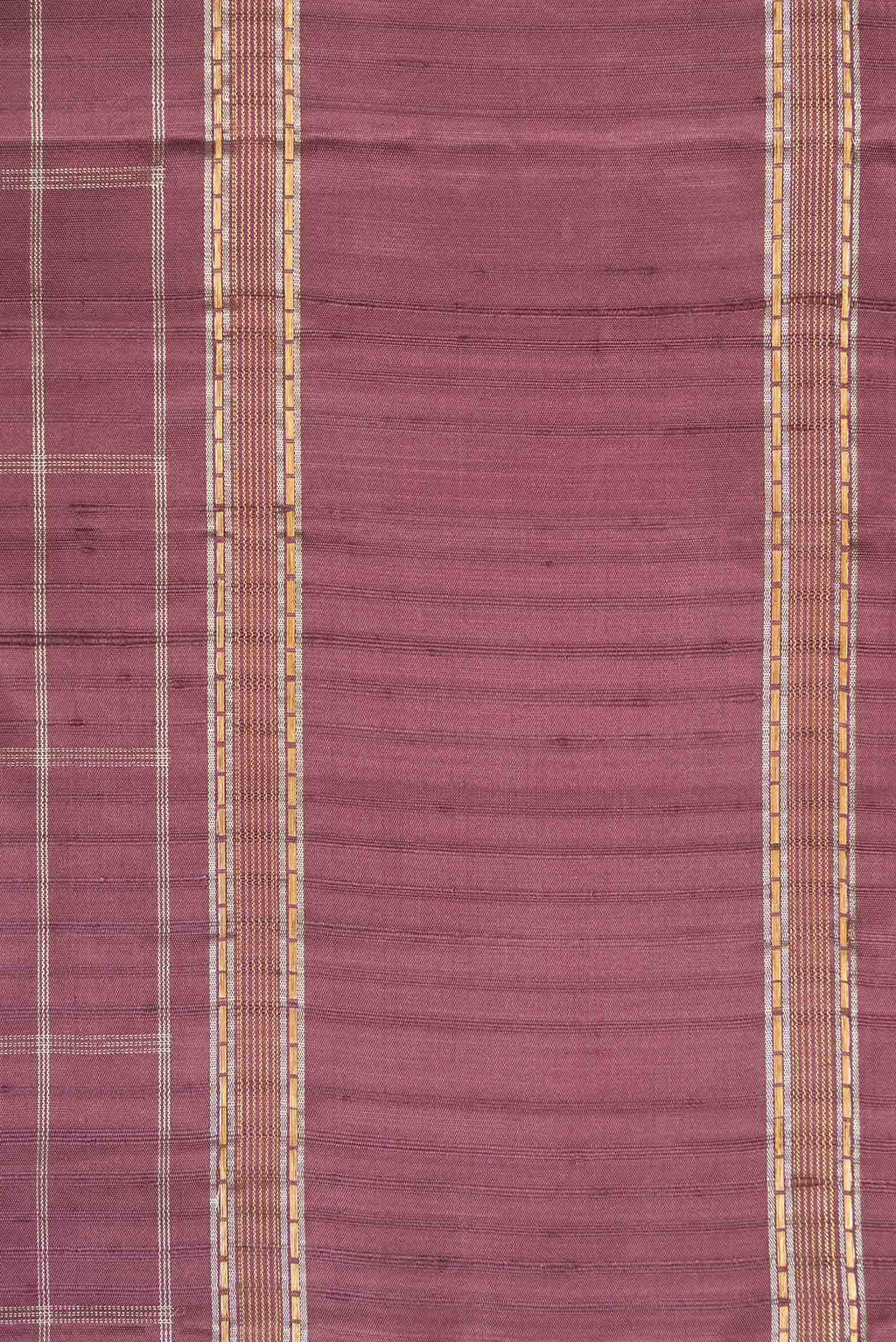 Pure Silk Pure Zari Mauve Dual Tone Kanchipuram Saree