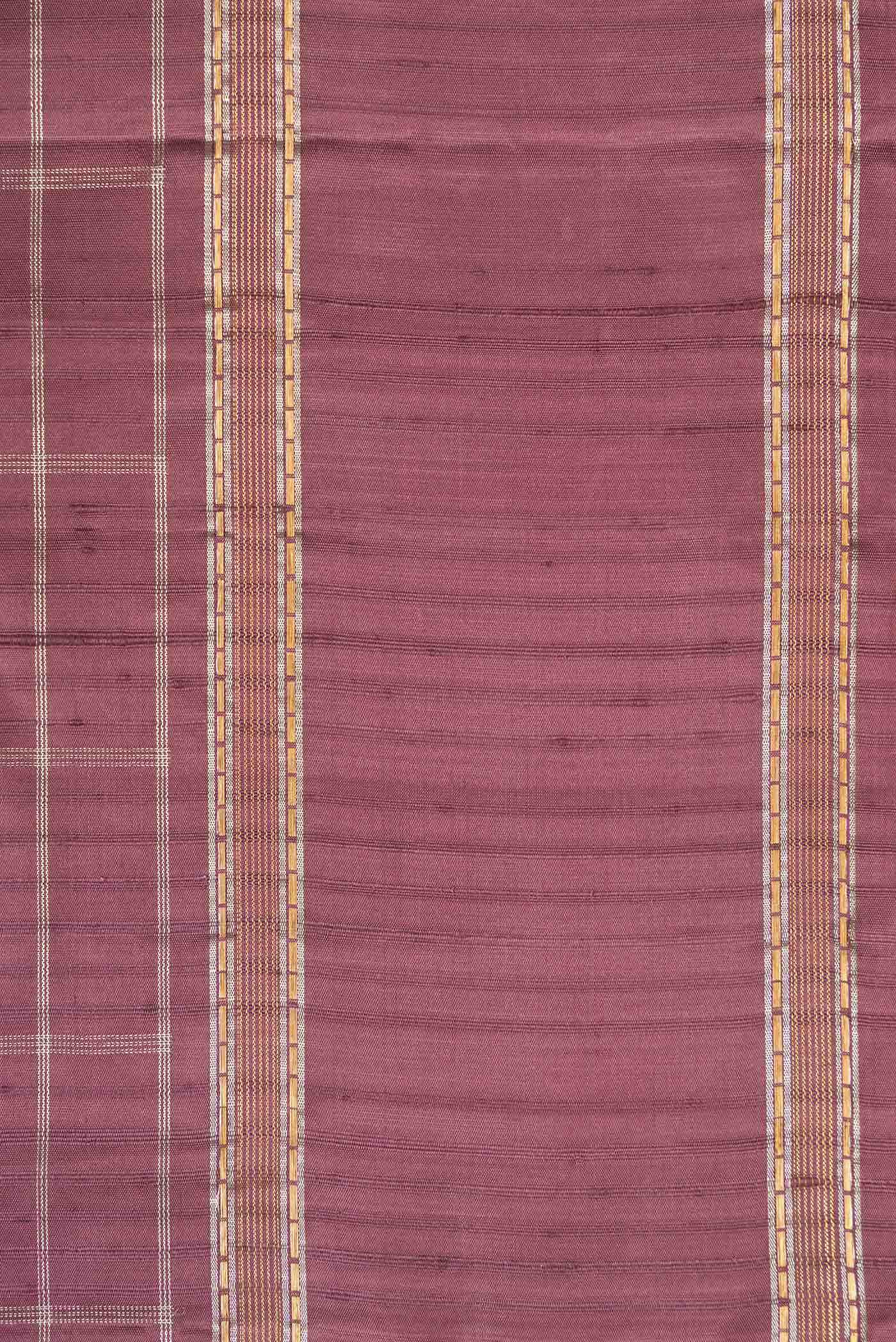 Pure Silk Pure Zari Mauve Dual Tone Kanchipuram Saree
