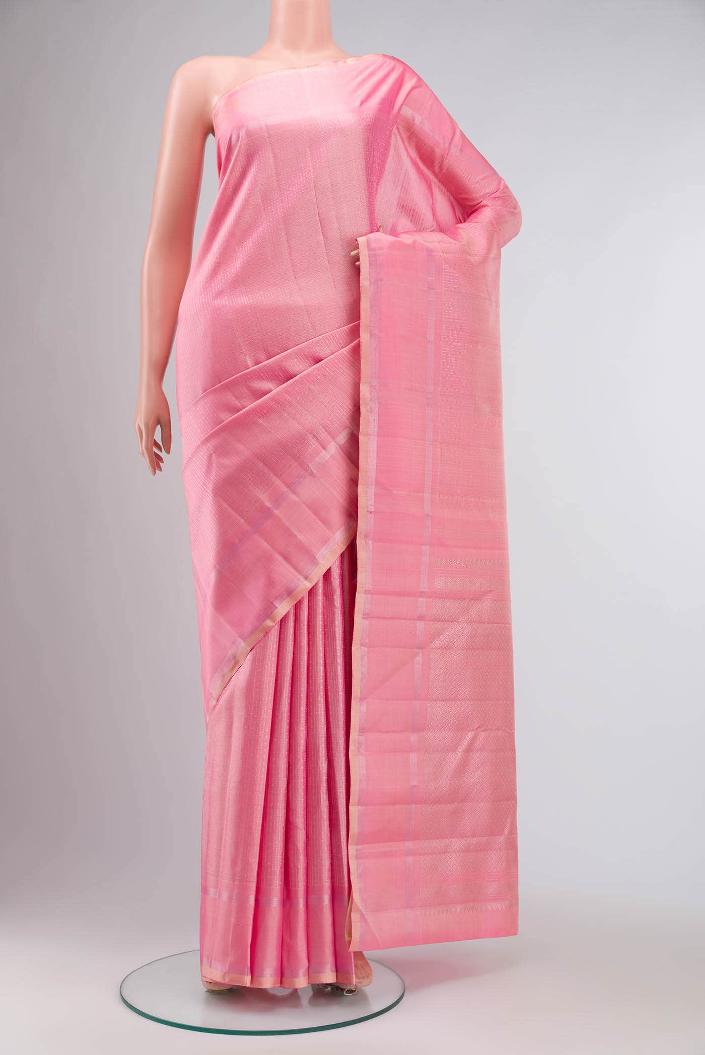 Pink Kanchipuram Silk Saree