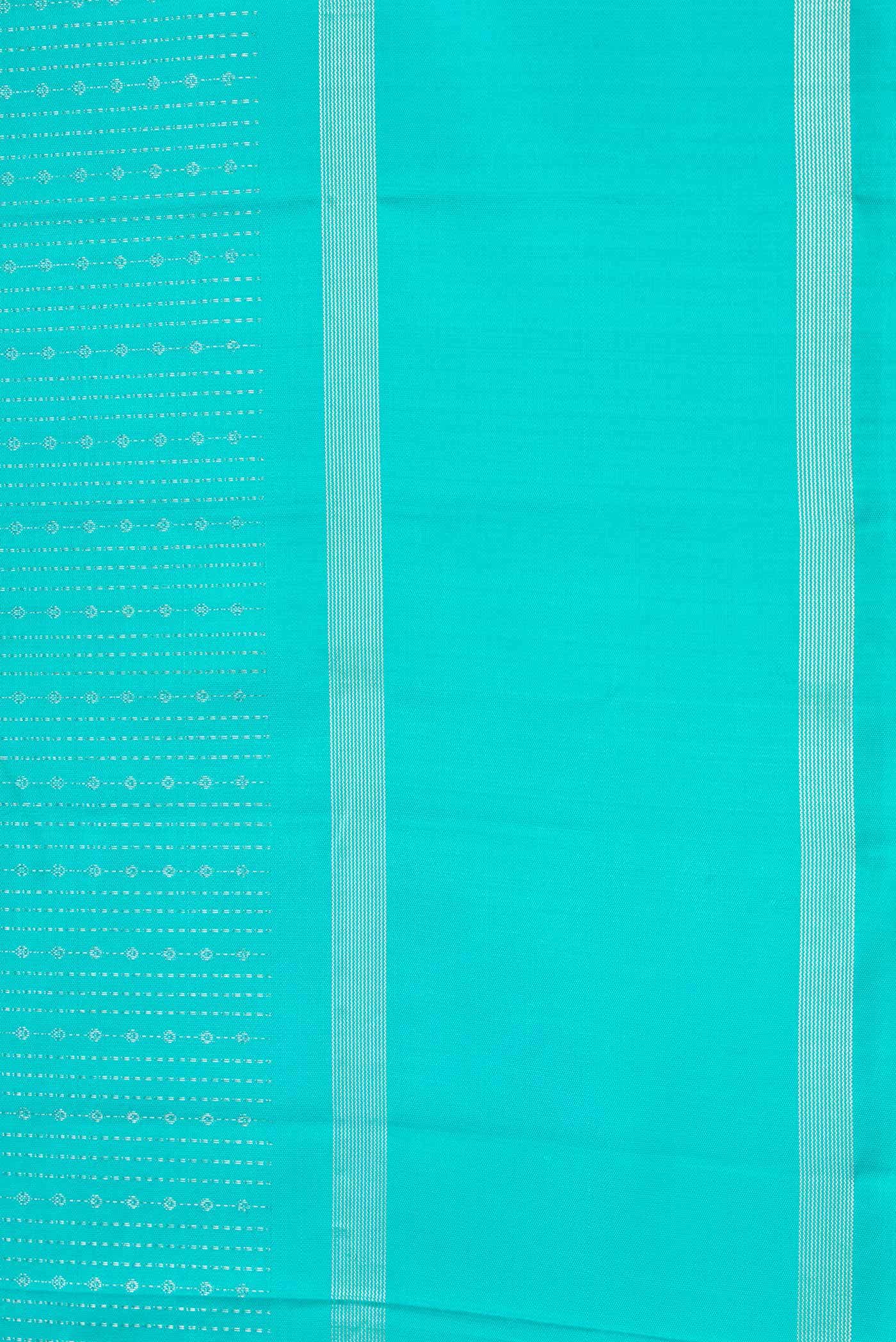 Pure Silk Pure Zari Light Blue Dual Tone Kanchipuram Saree