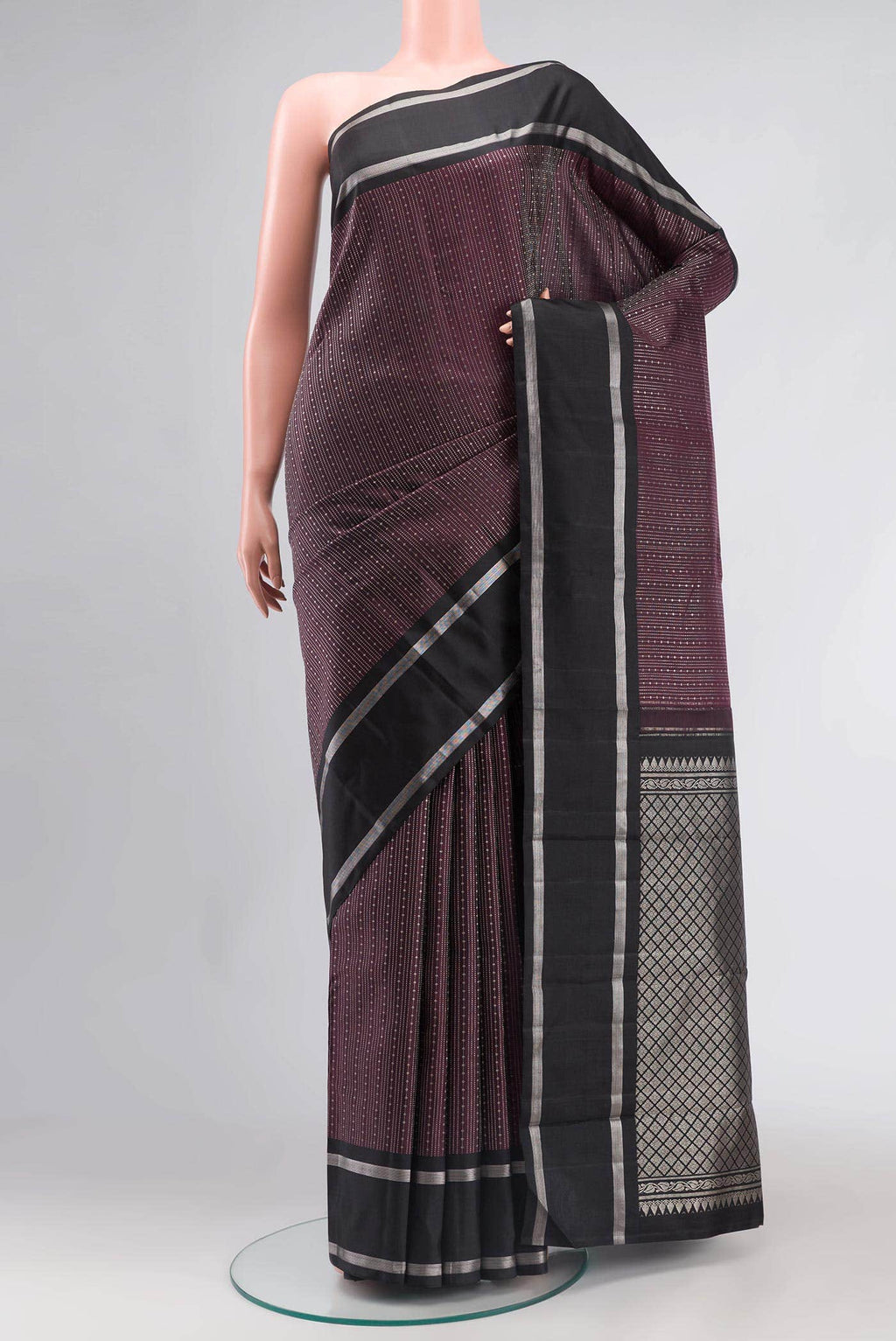 Brown Kanchipuram Silk Saree