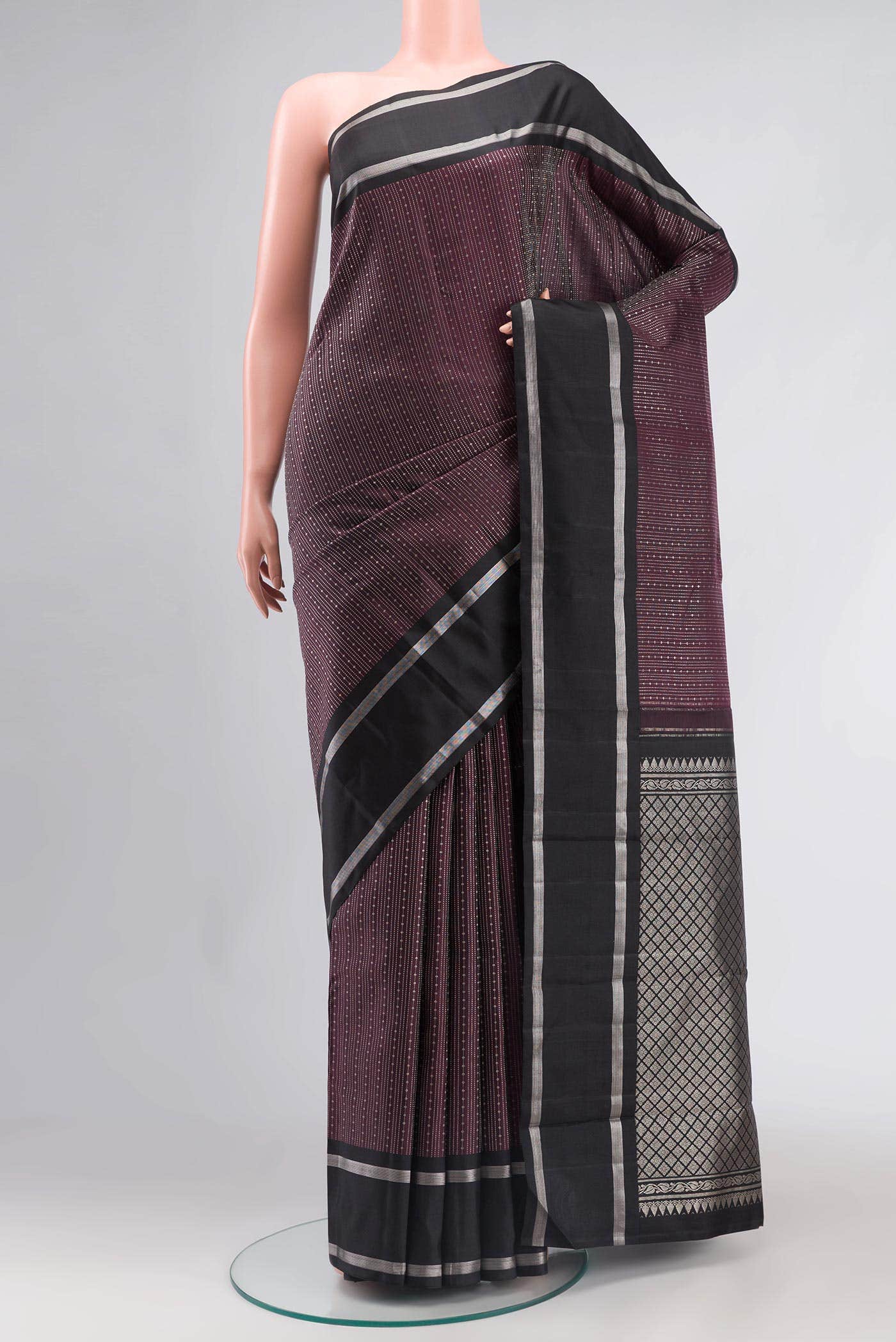 Brown Kanchipuram Silk Saree