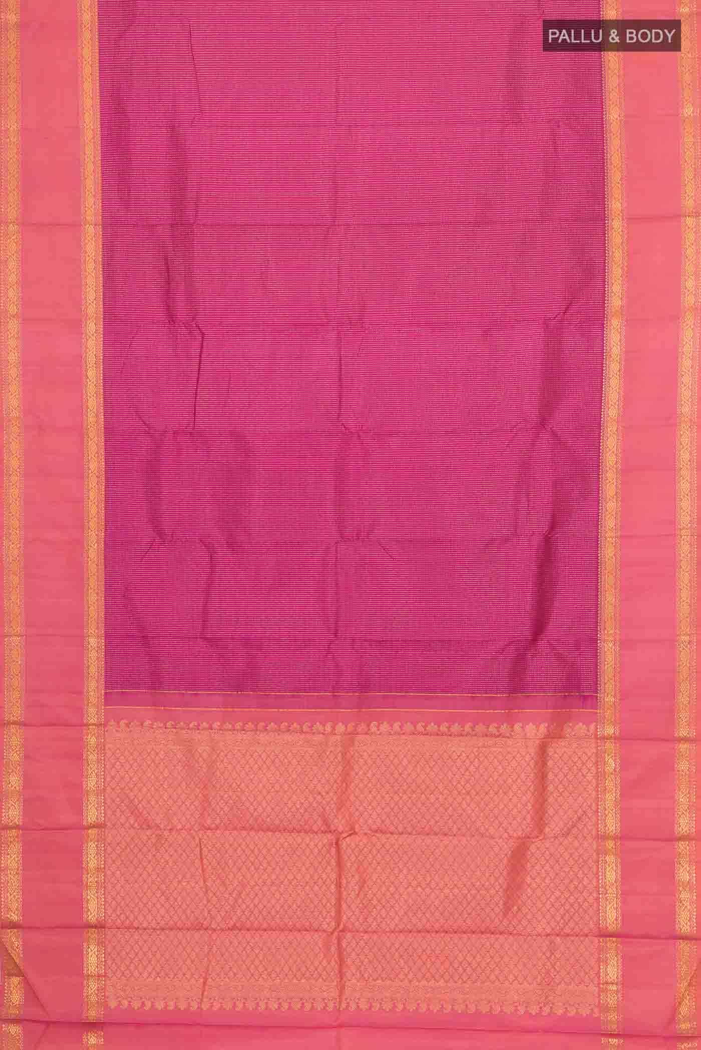 Pink Kanchipuram Silk Saree