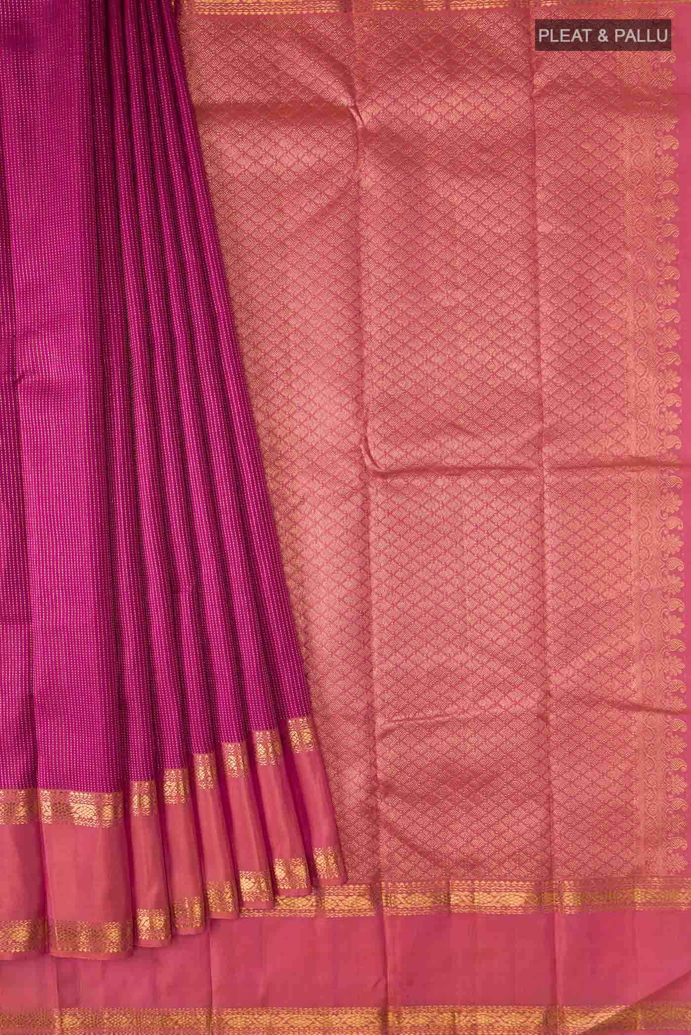 Pink Kanchipuram Silk Saree
