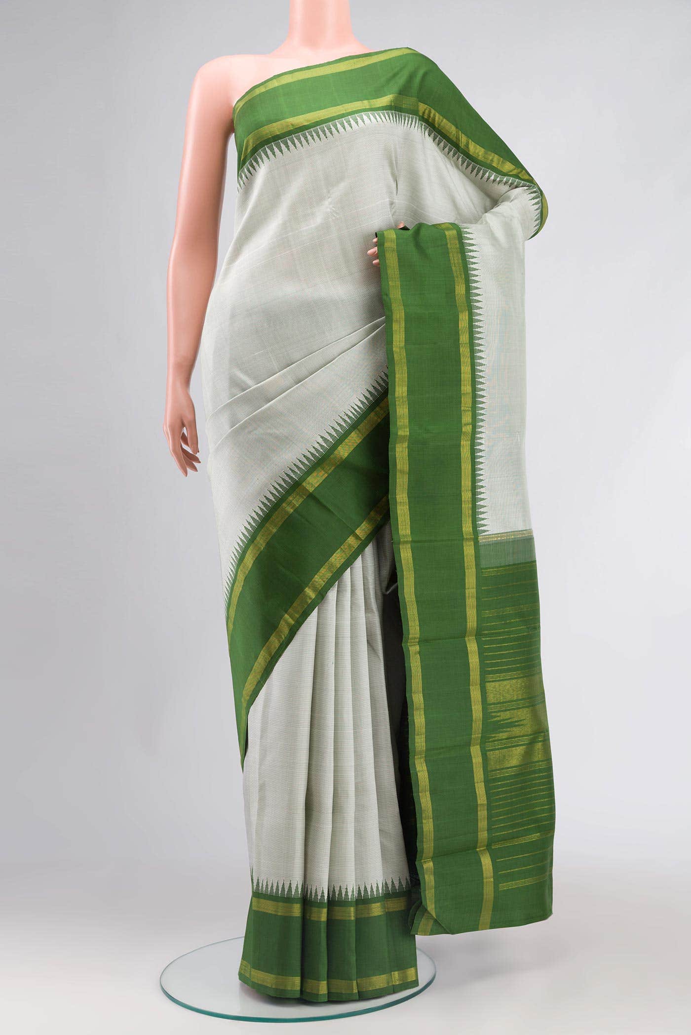 Light Green Kanchipuram Silk Saree