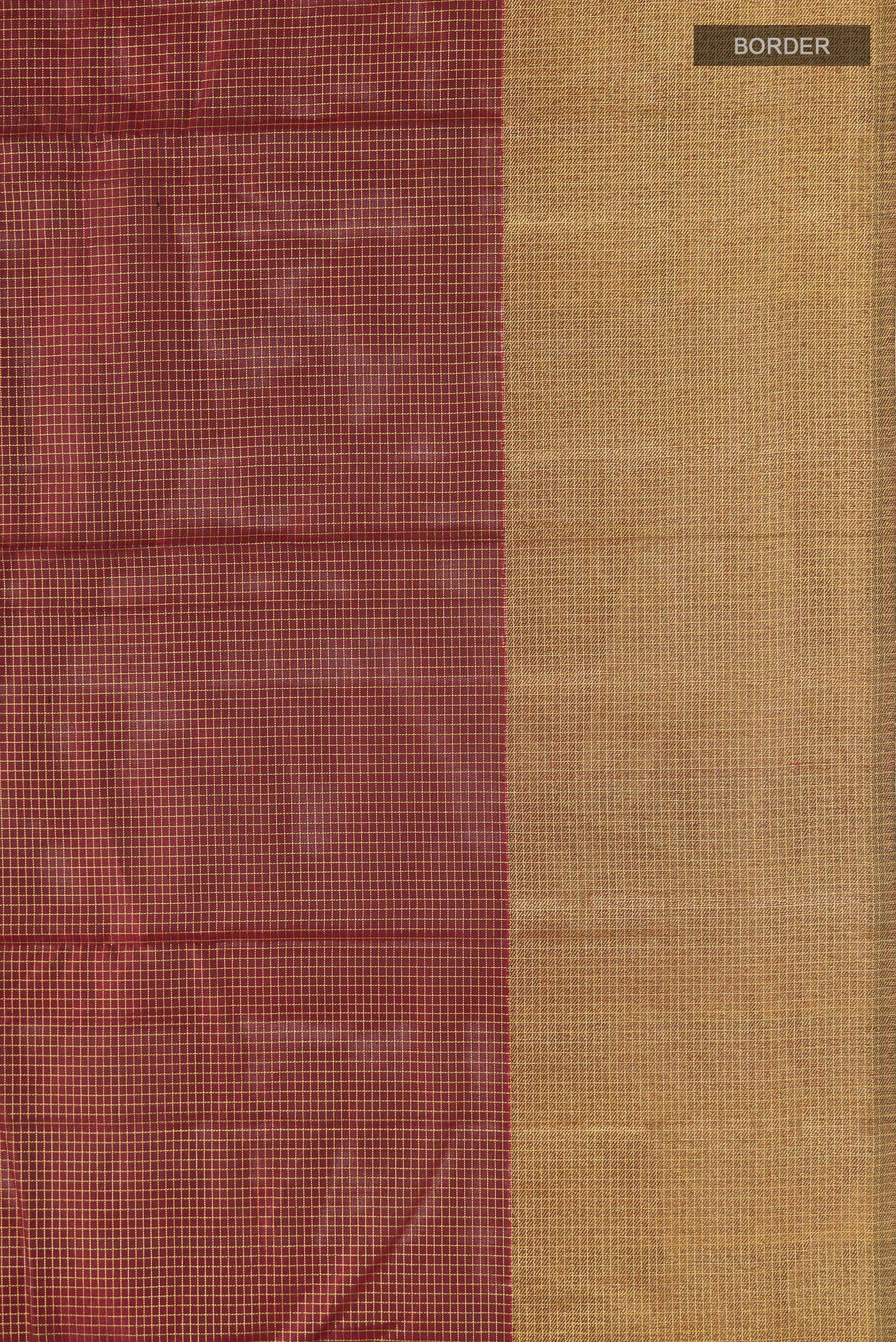 Maroon Kanchipuram Silk Saree