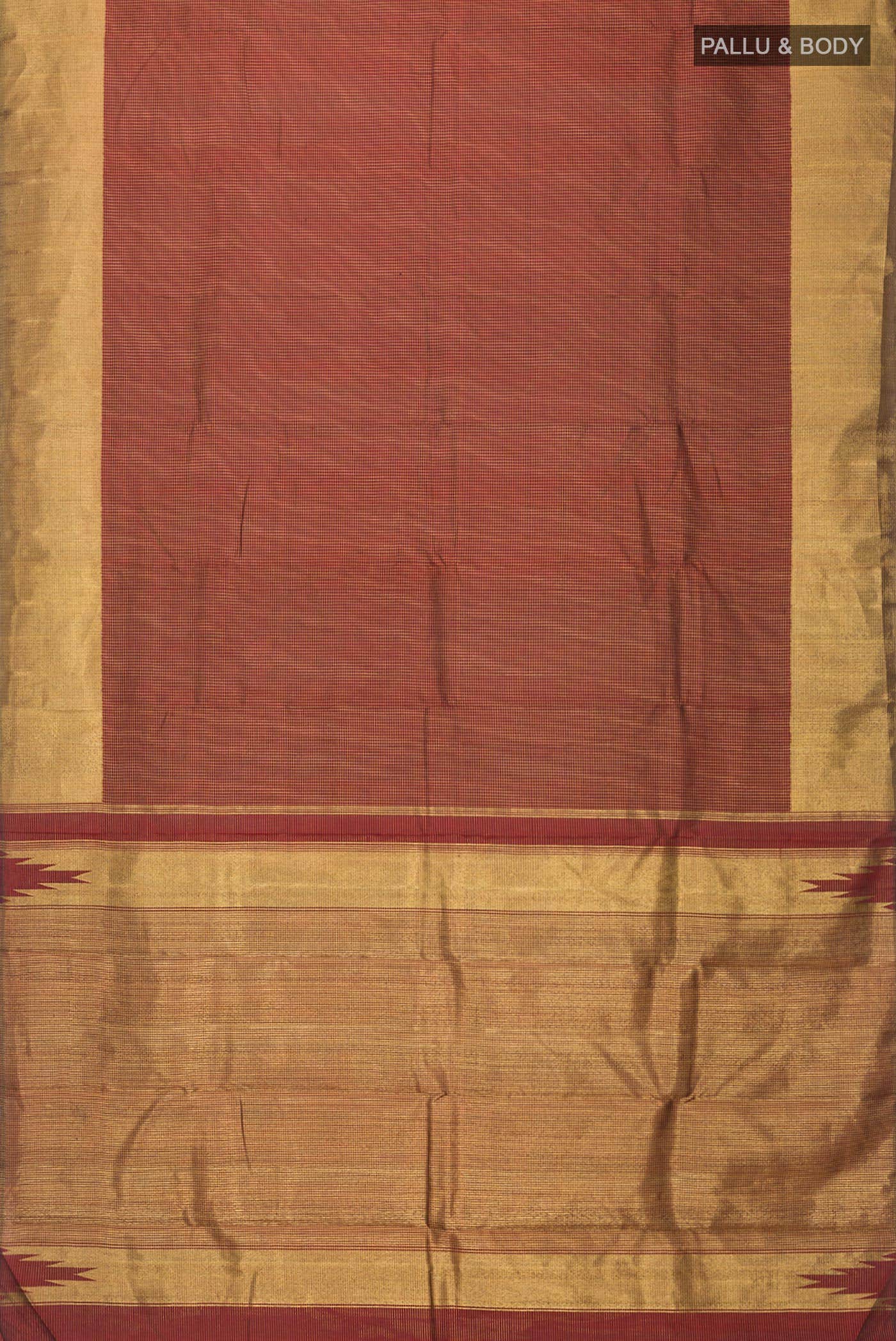 Maroon Kanchipuram Silk Saree
