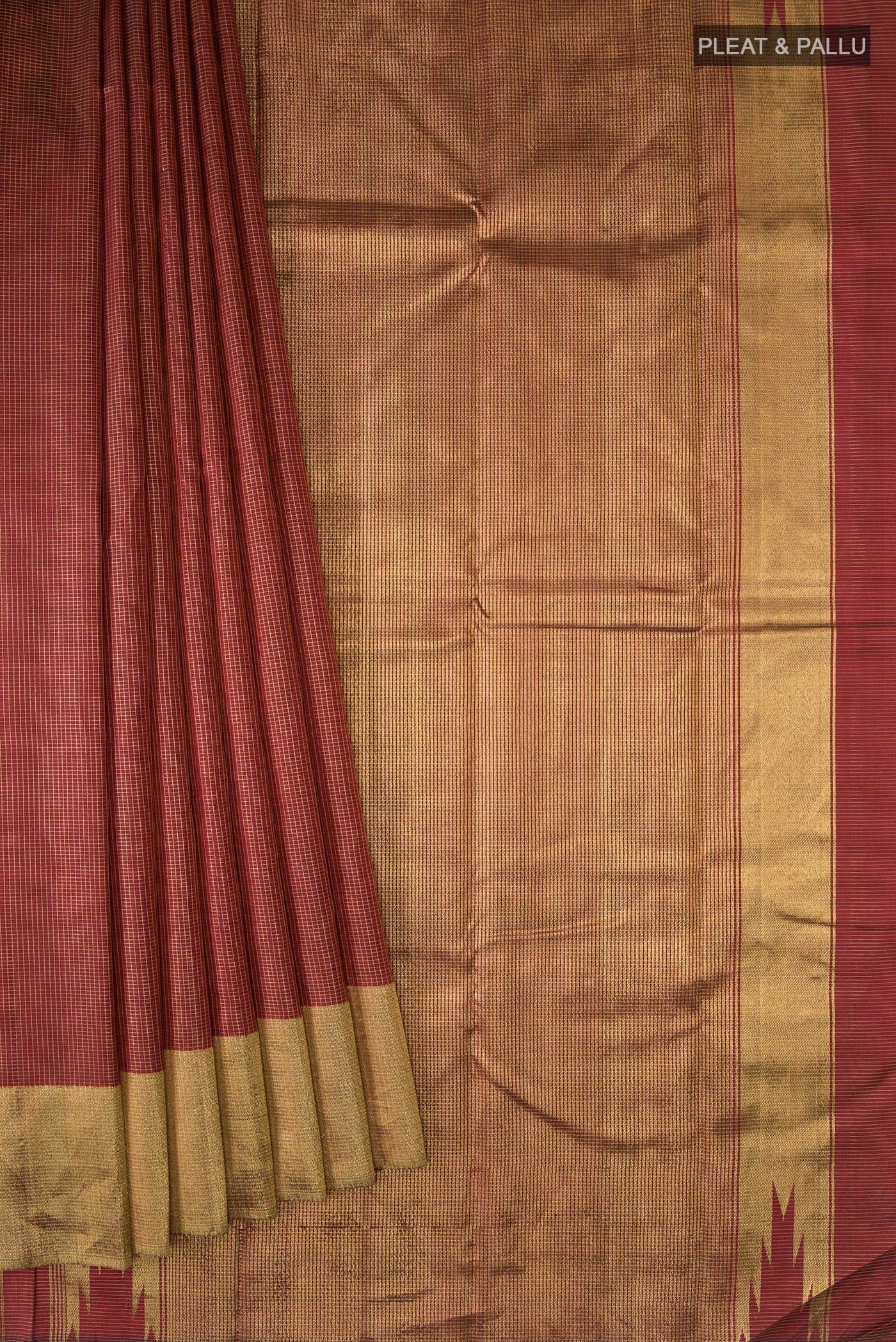 Maroon Kanchipuram Silk Saree