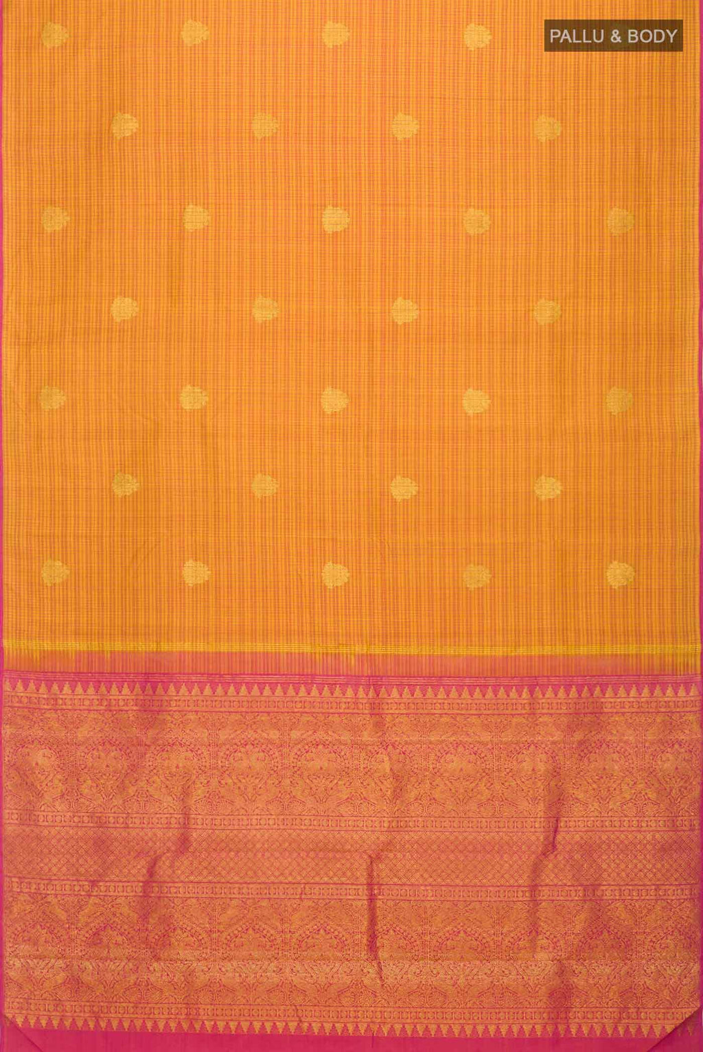 Mustard Kanchipuram Silk Saree