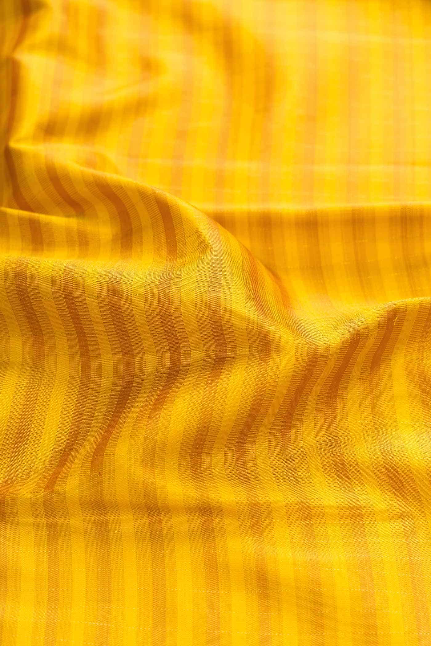 Pure Silk Pure Zari Mustard Dual Tone Kanchipuram Saree