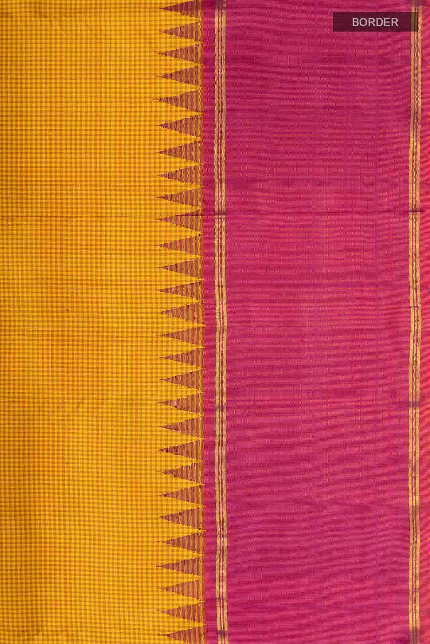 Yellow Kanchipuram Silk Saree