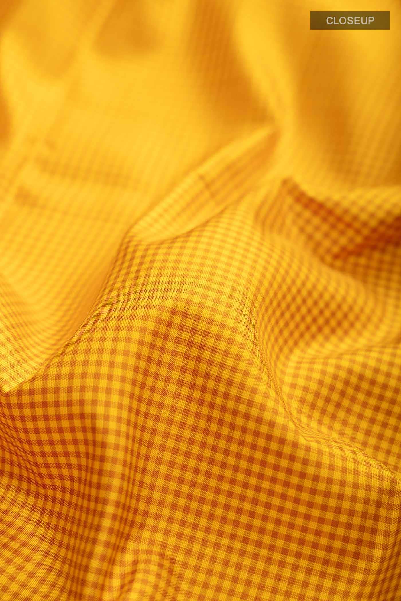 Yellow Kanchipuram Silk Saree