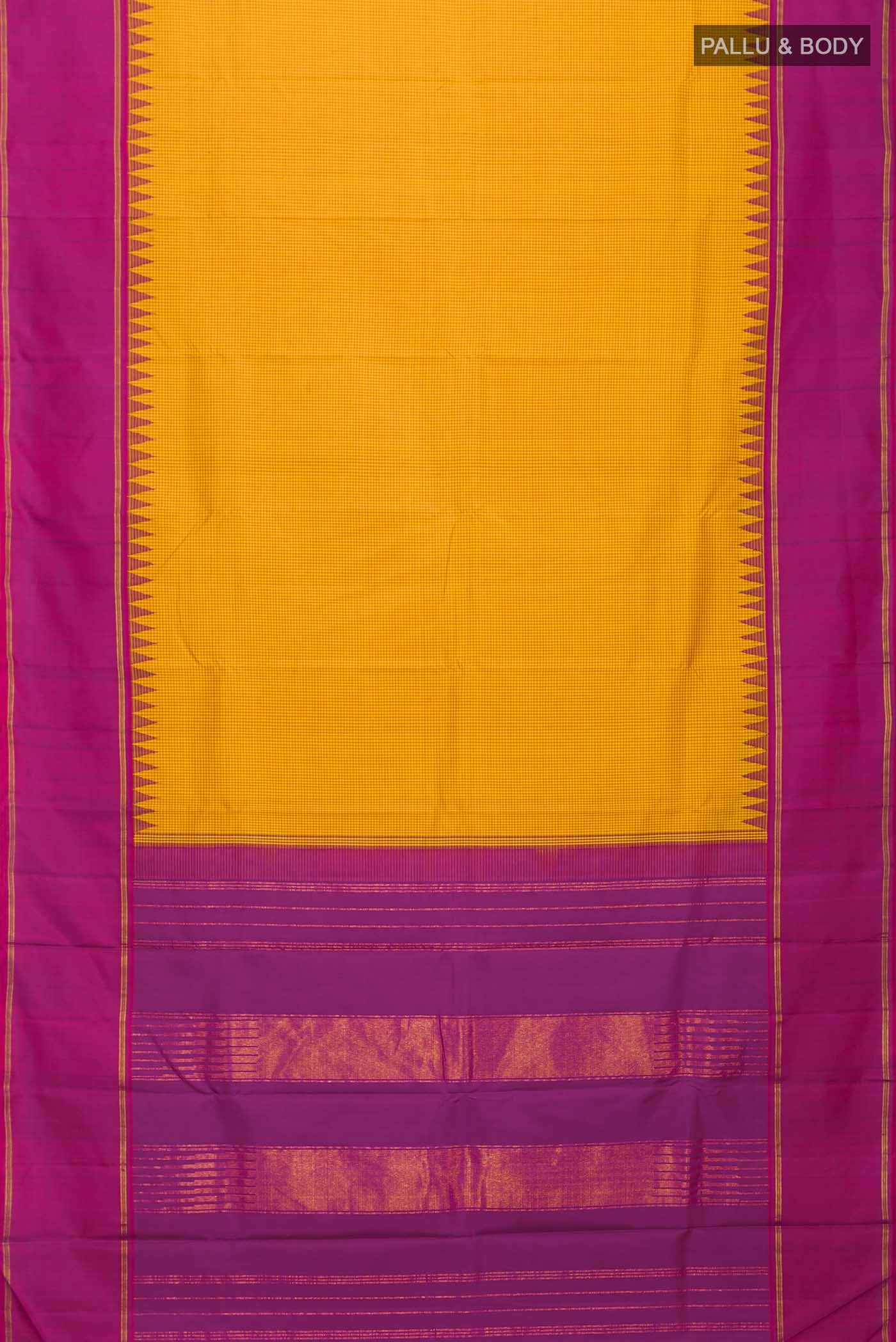 Yellow Kanchipuram Silk Saree
