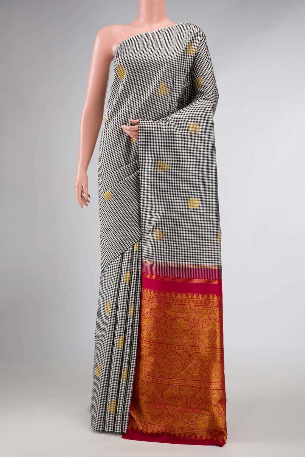 Pure Silk Pure Zari Multi Kanchipuram Saree