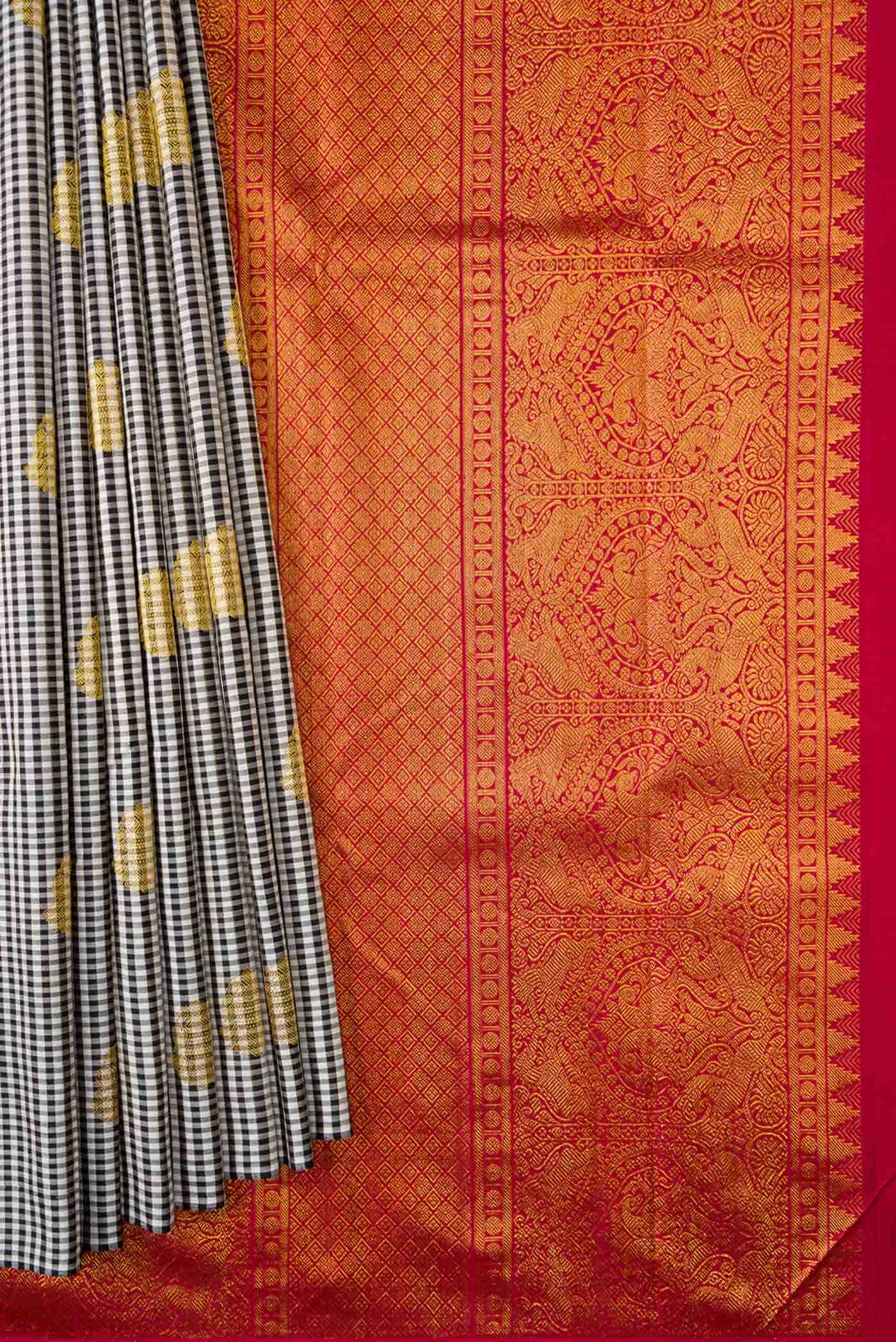 Pure Silk Pure Zari Multi Kanchipuram Saree