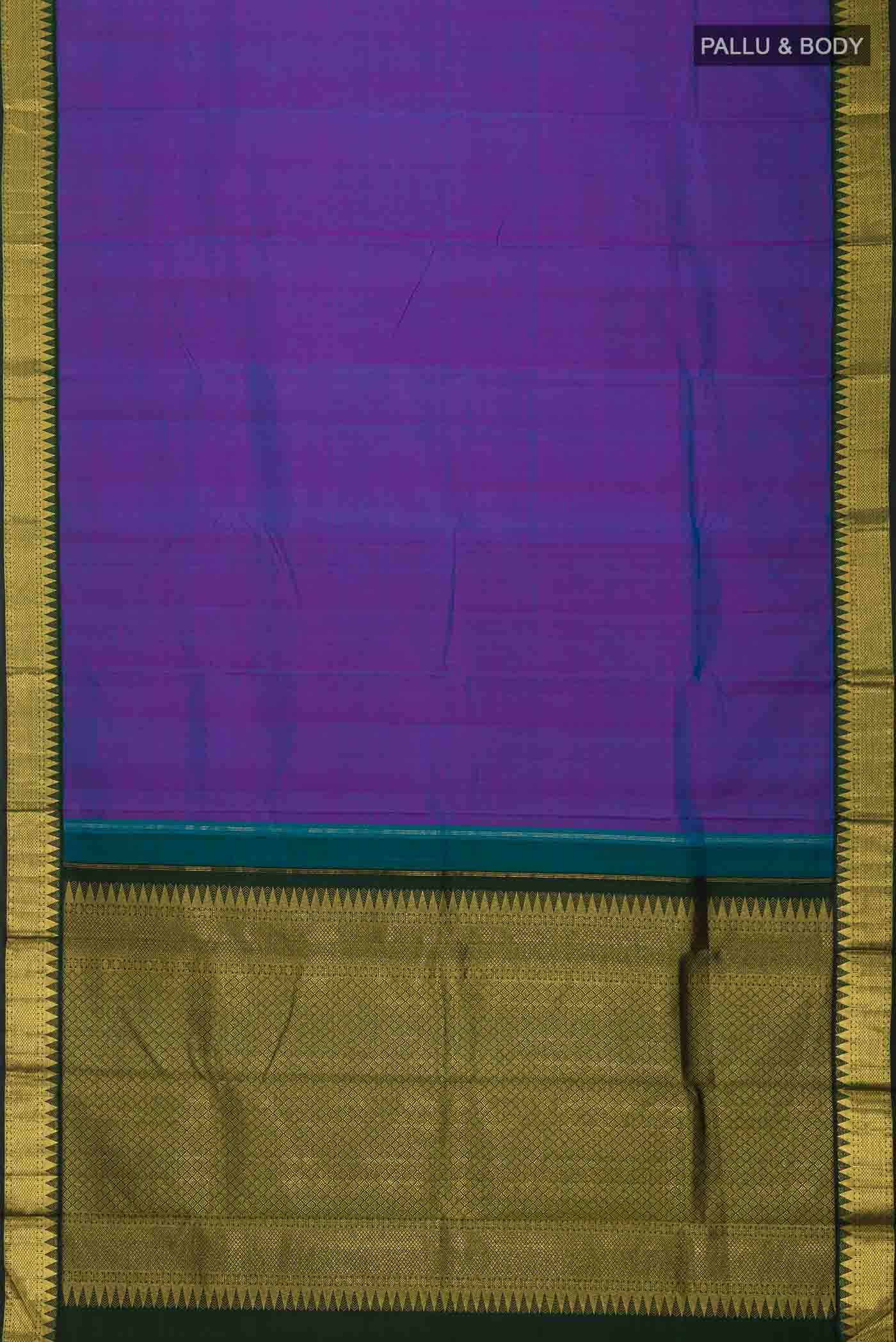 Purple Kanchipuram Silk Saree