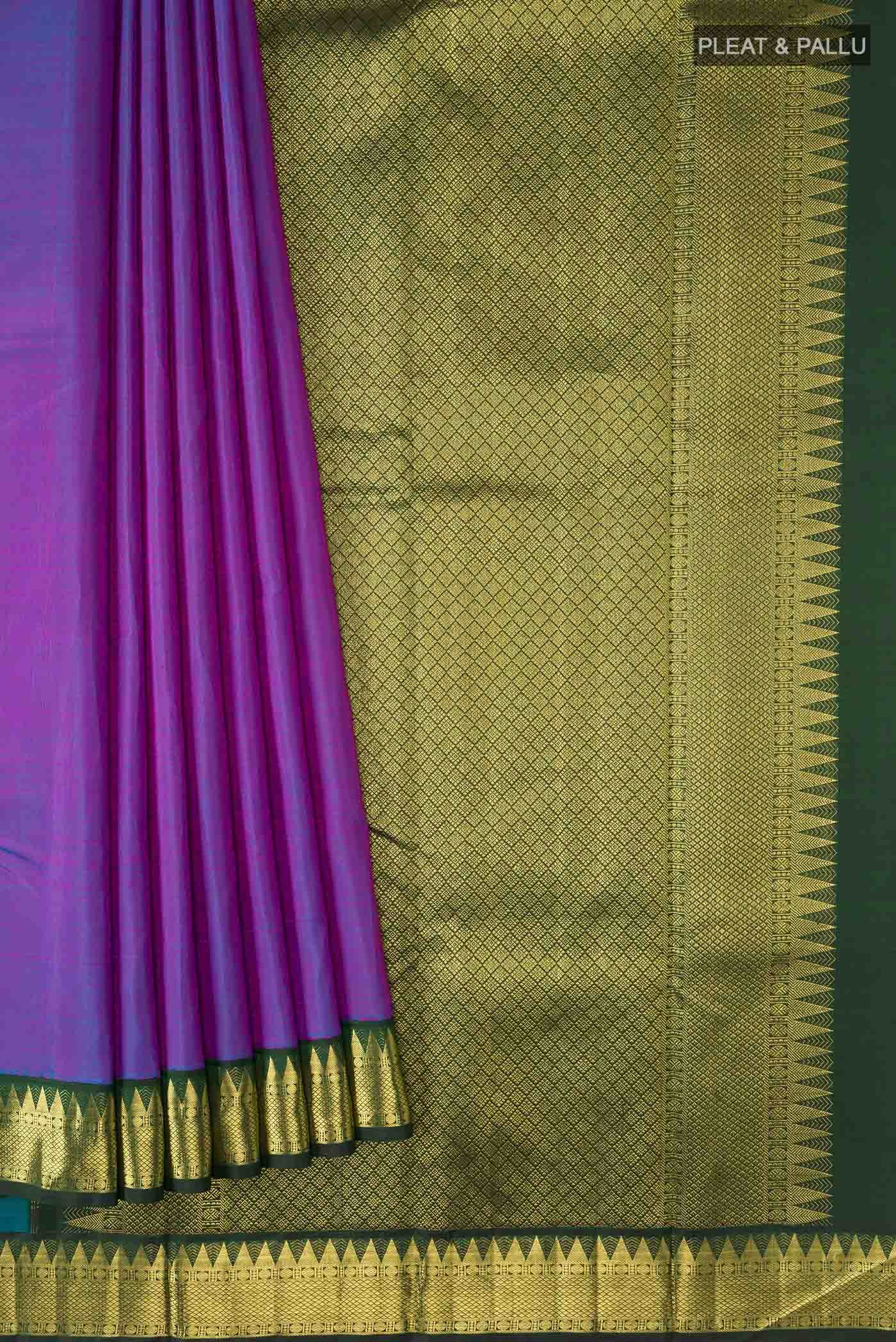 Purple Kanchipuram Silk Saree