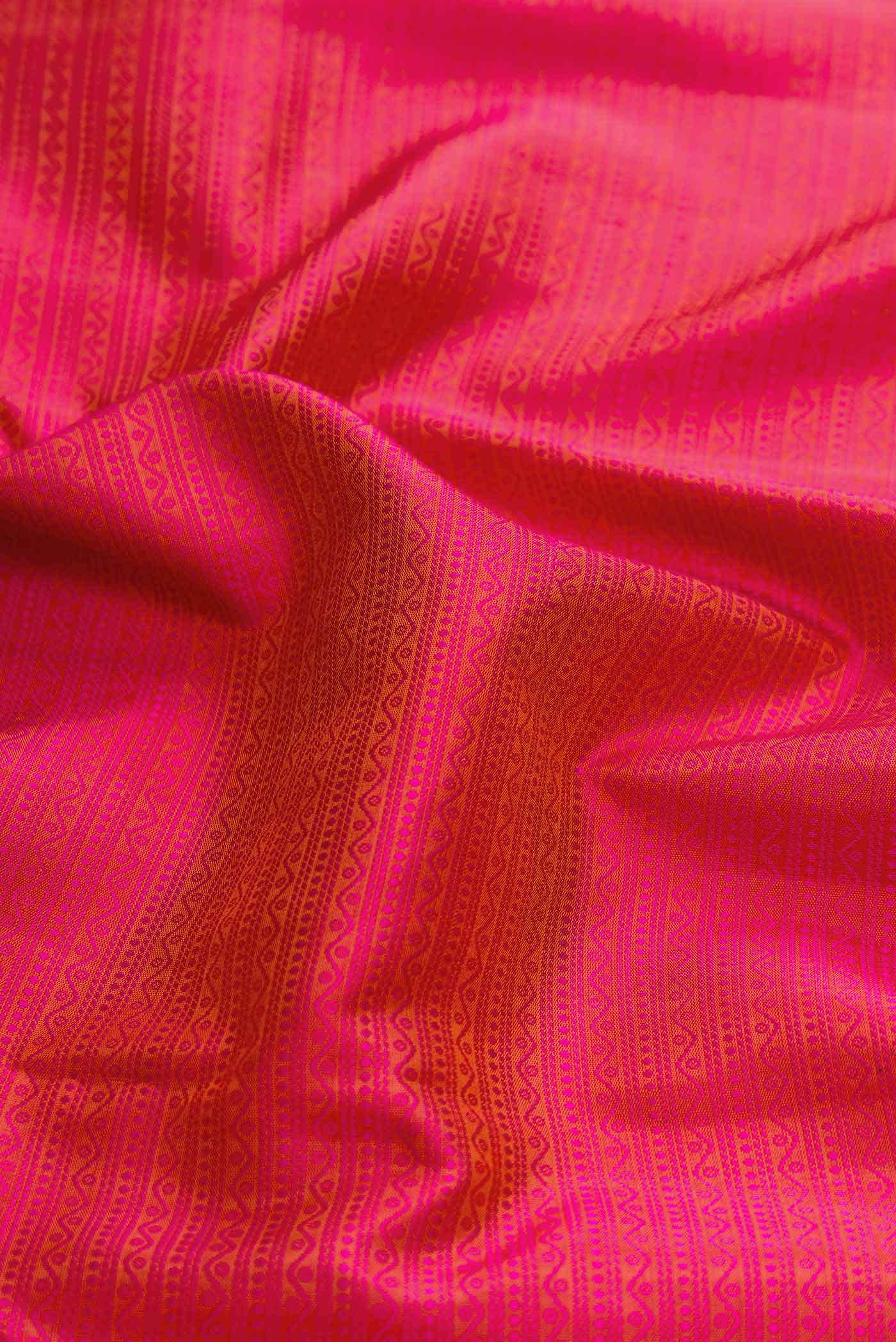 Dark Pink Dual Tone Kanchipuram Silk Saree