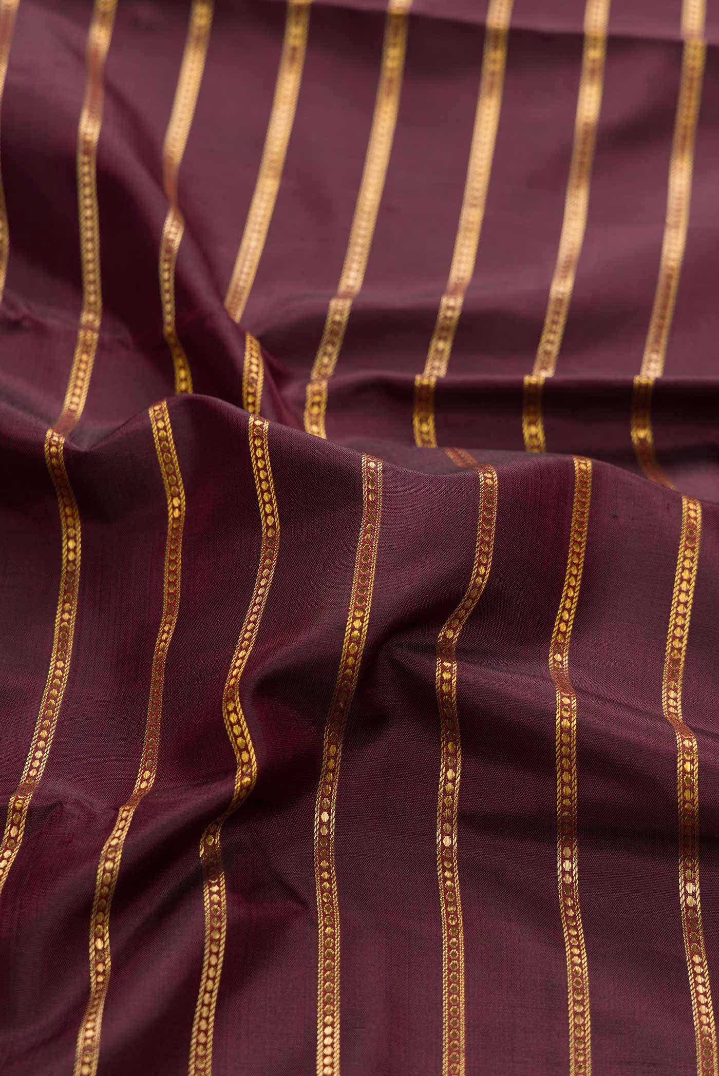 Burgundy Dual Tone Kanchipuram Silk Saree