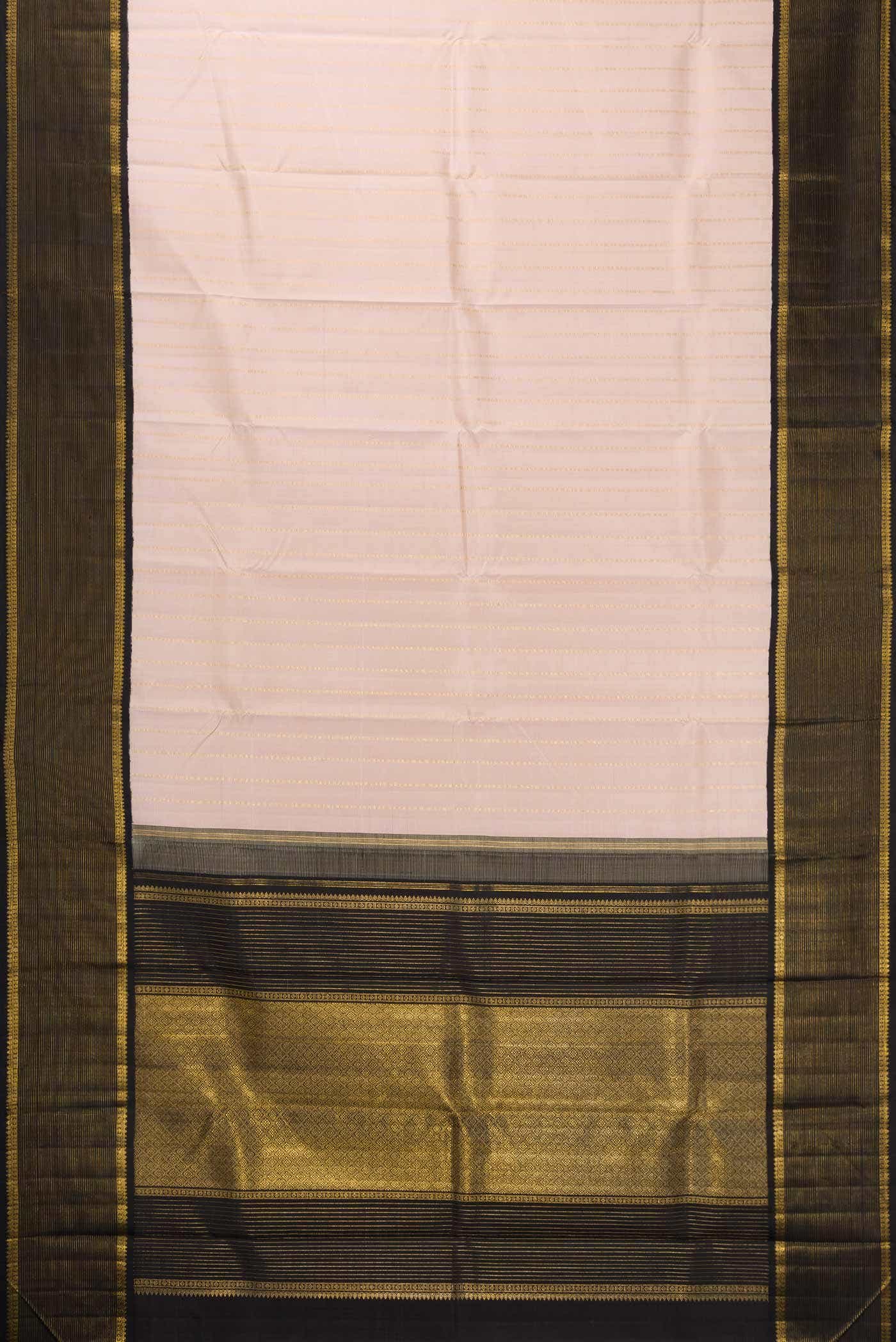 Pure Silk Pure Zari Rose Gold Dual Tone Kanchipuram Saree