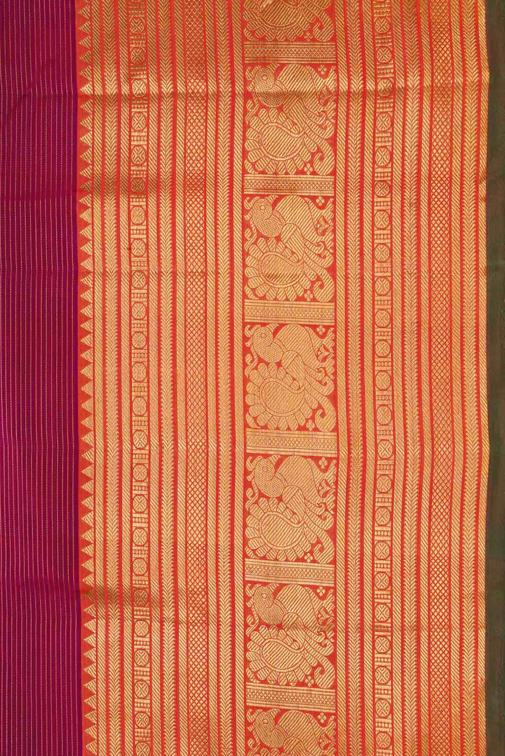 Maroon Dual Tone Kanchipuram Silk Saree