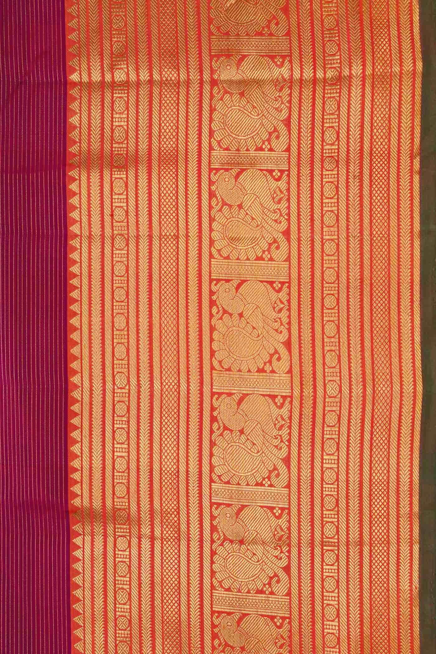 Maroon Dual Tone Kanchipuram Silk Saree