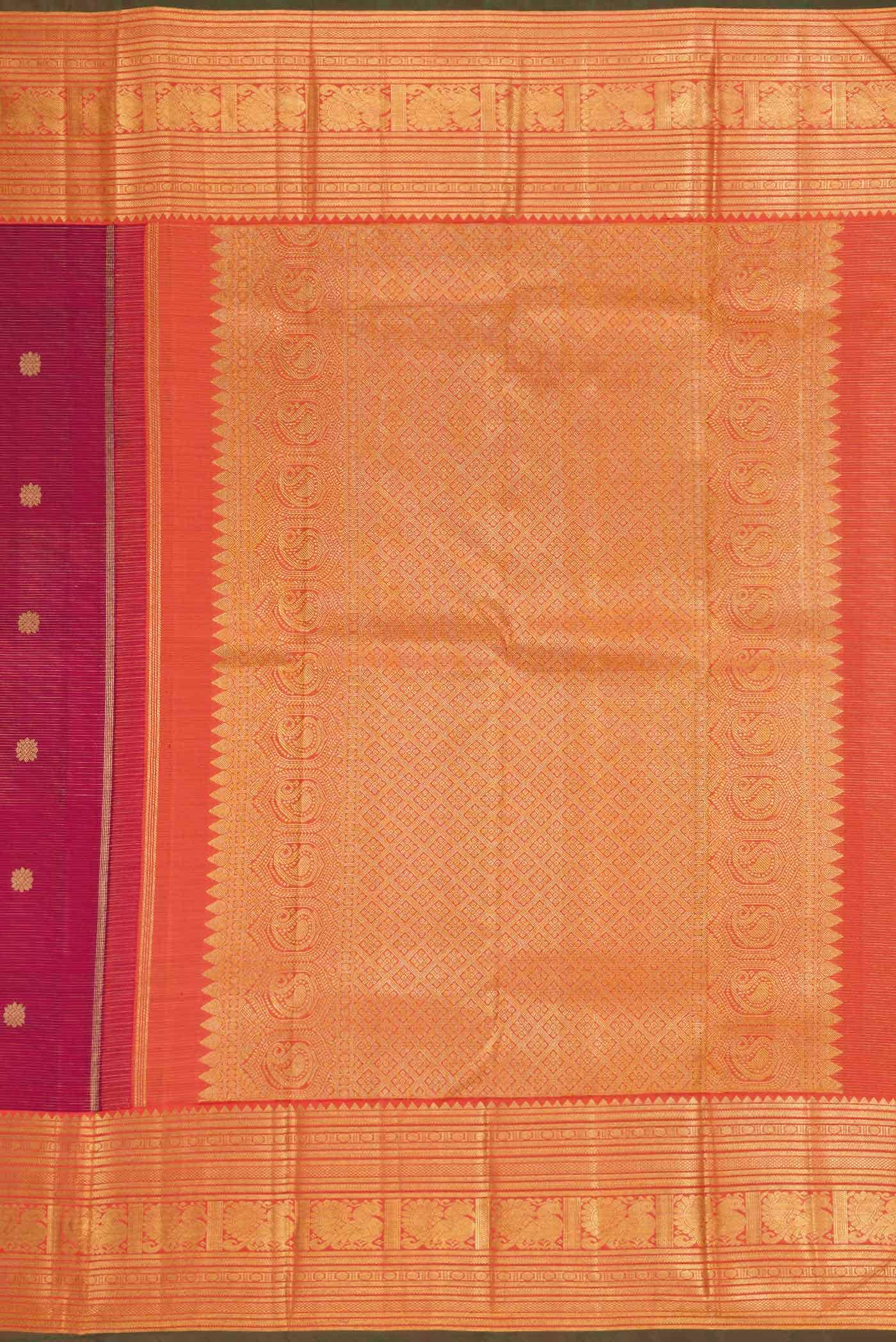Maroon Dual Tone Kanchipuram Silk Saree