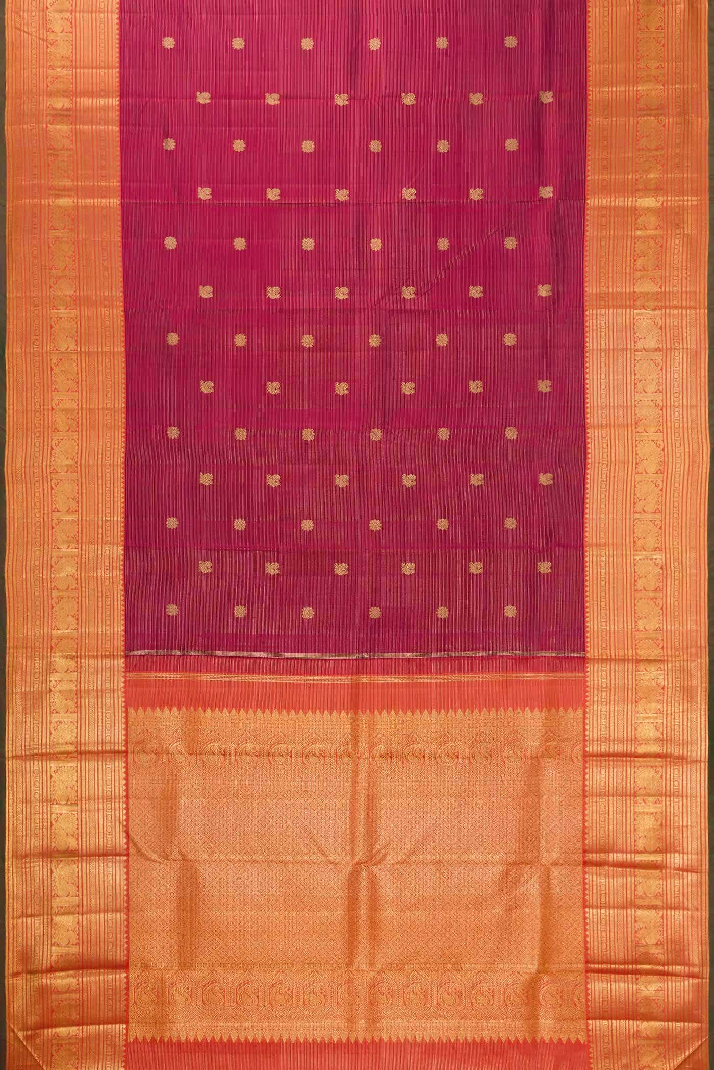 Maroon Dual Tone Kanchipuram Silk Saree