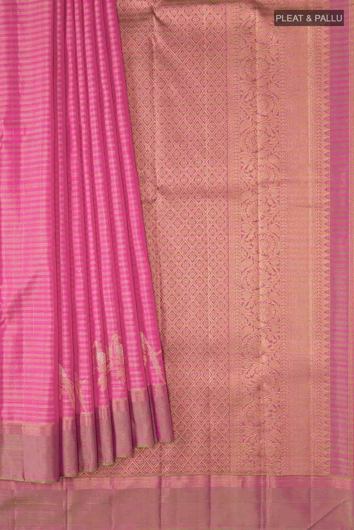 Pink Kanchipuram Silk Saree