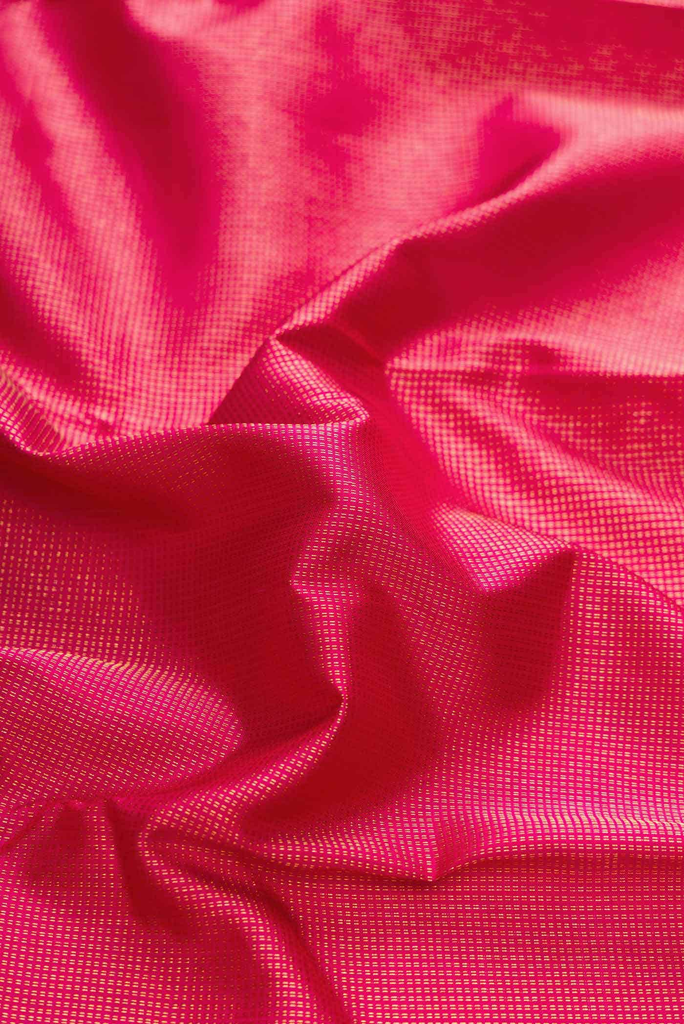Dark Pink Dual Tone Kanchipuram Silk Saree
