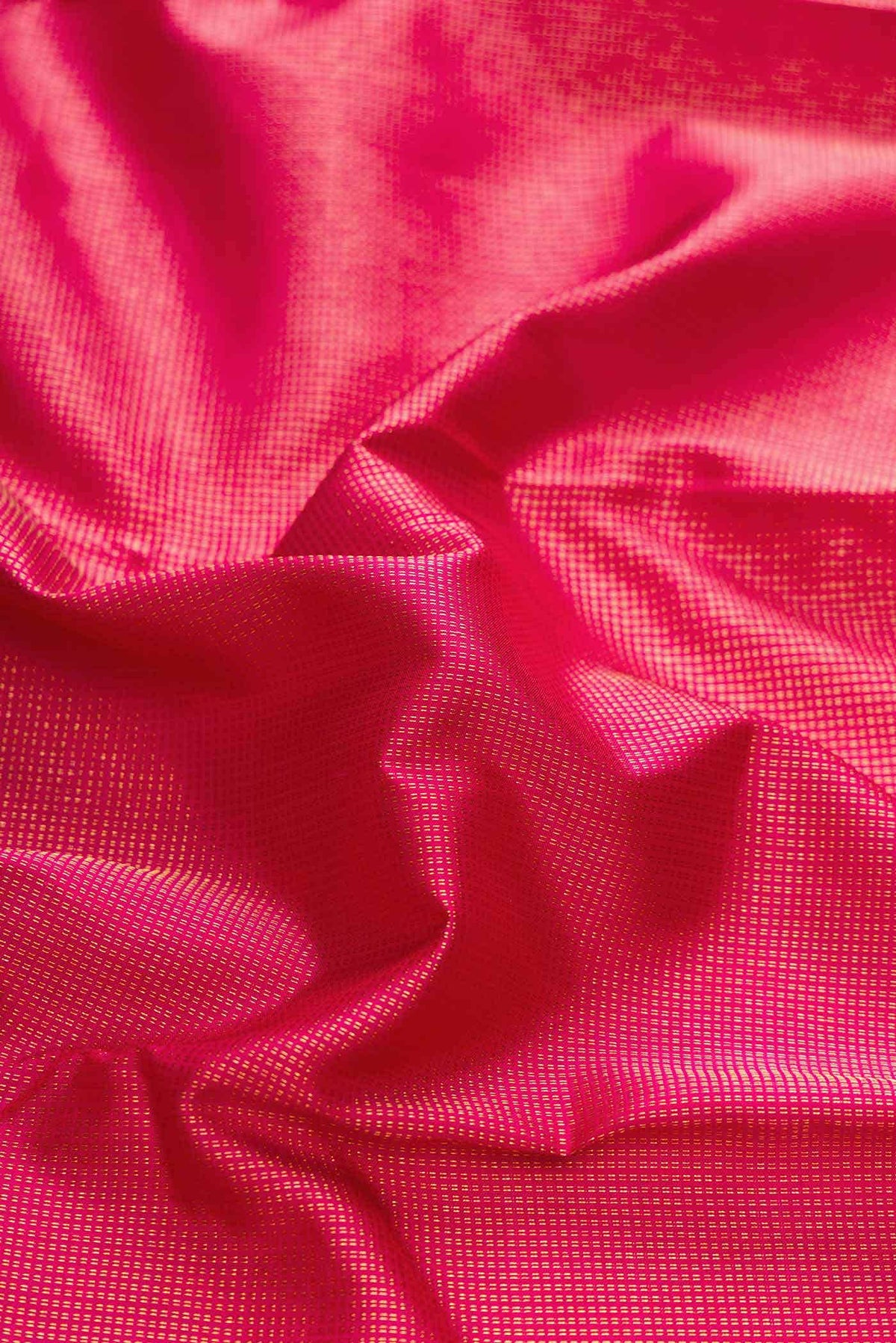 Dark Pink Dual Tone Kanjivaram Silk Saree