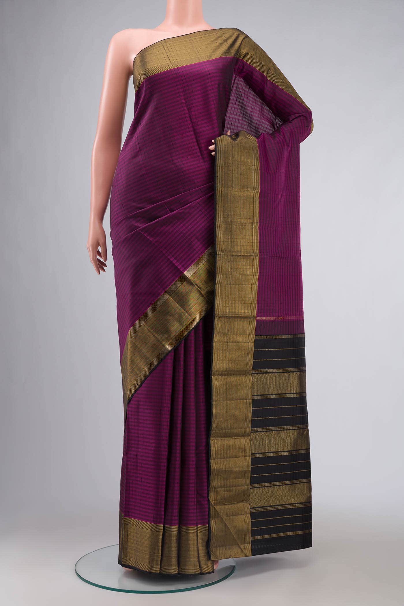 Purple Kanchipuram Silk Saree