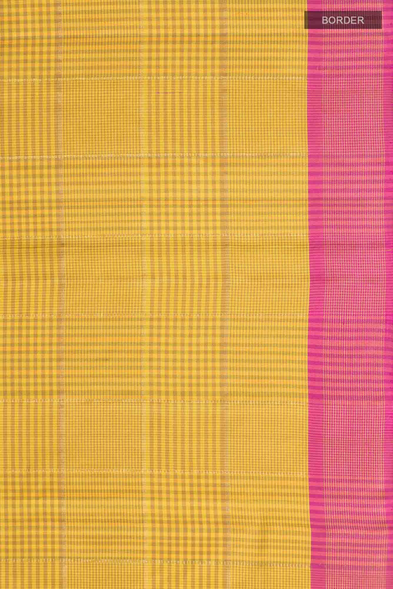 Mustard Kanchipuram Silk Saree