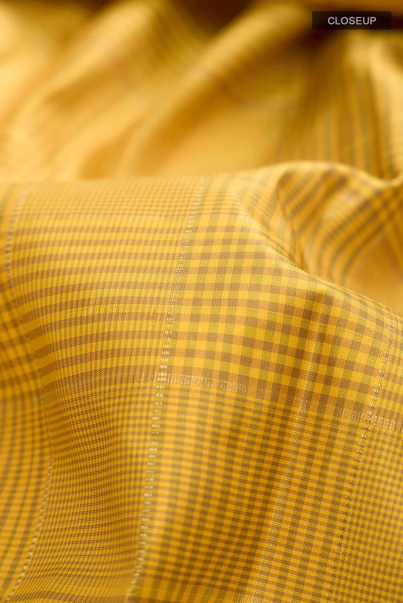 Mustard Kanchipuram Silk Saree